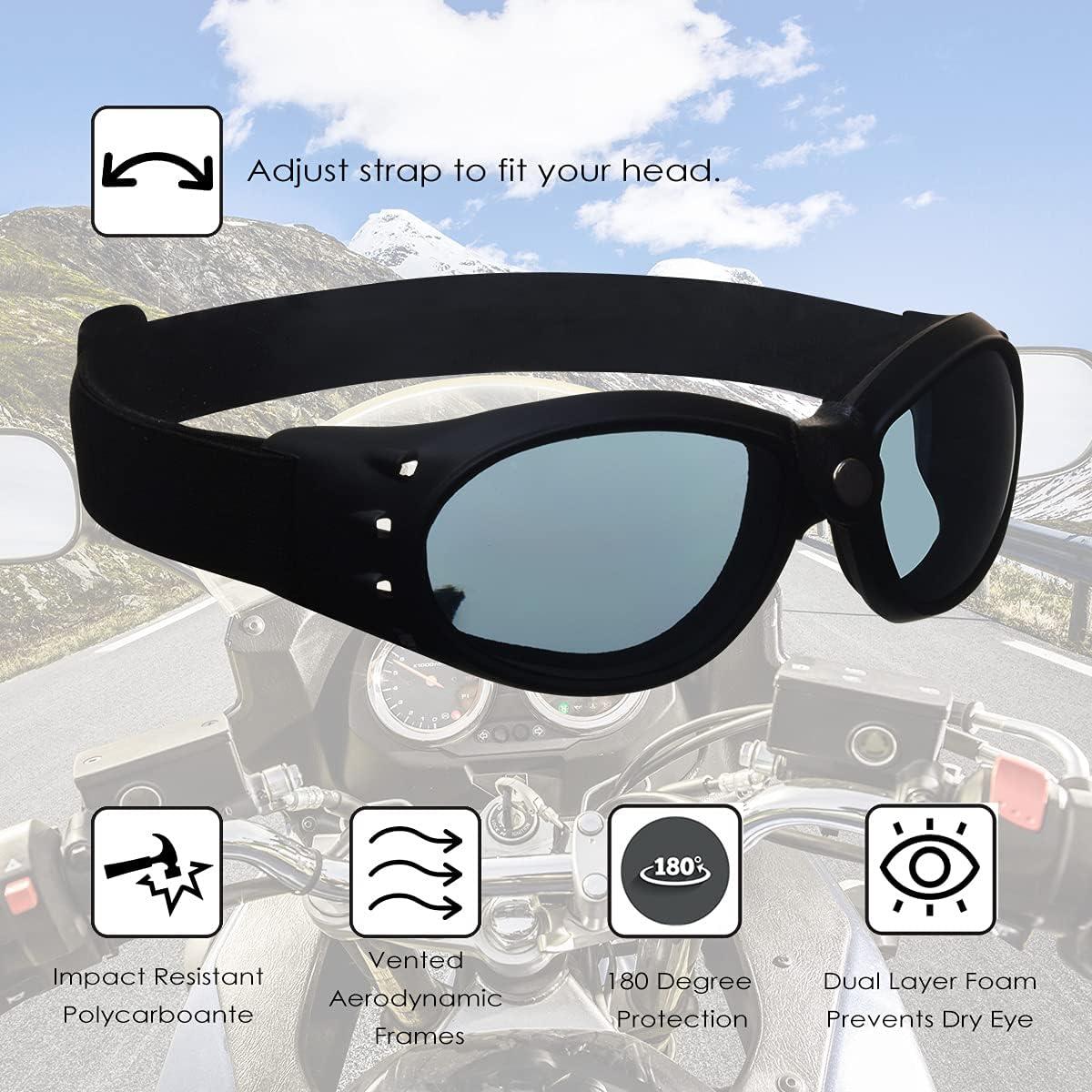Gafas de Seguridad Bikershades con Espuma Acolchada UV400