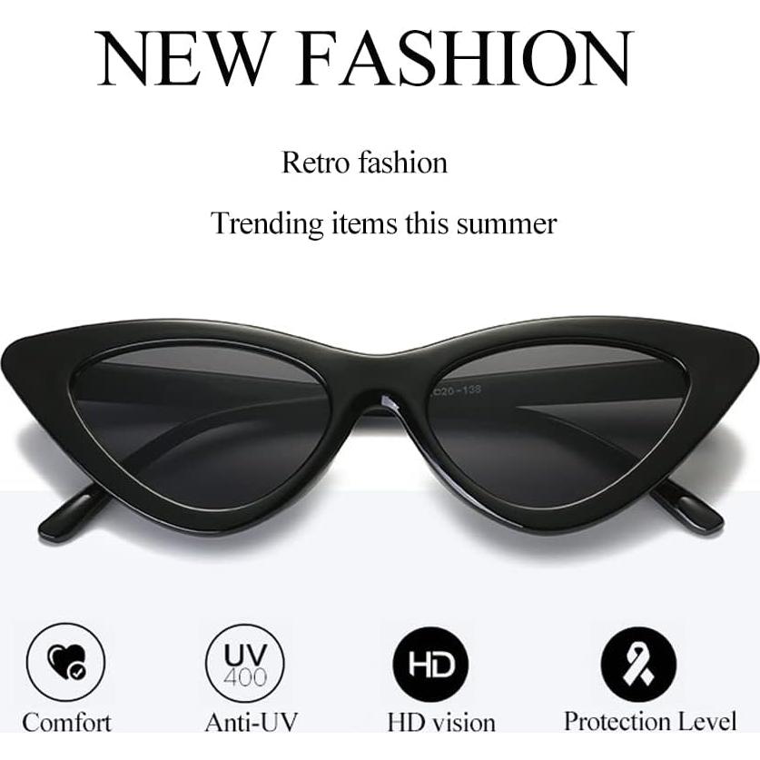 Gafas de sol retro UV400 WZWLKJ ojo de gato para mujeres