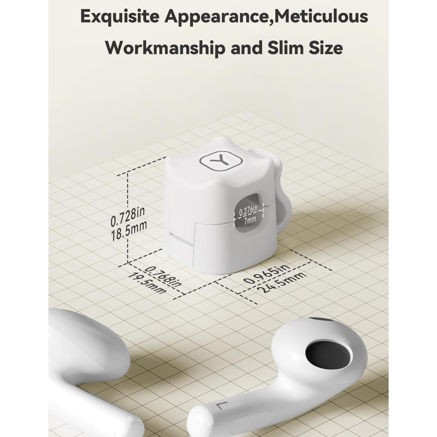 6 Clips Adhesivos para Cables Yuicolili - Organizador Blanco
