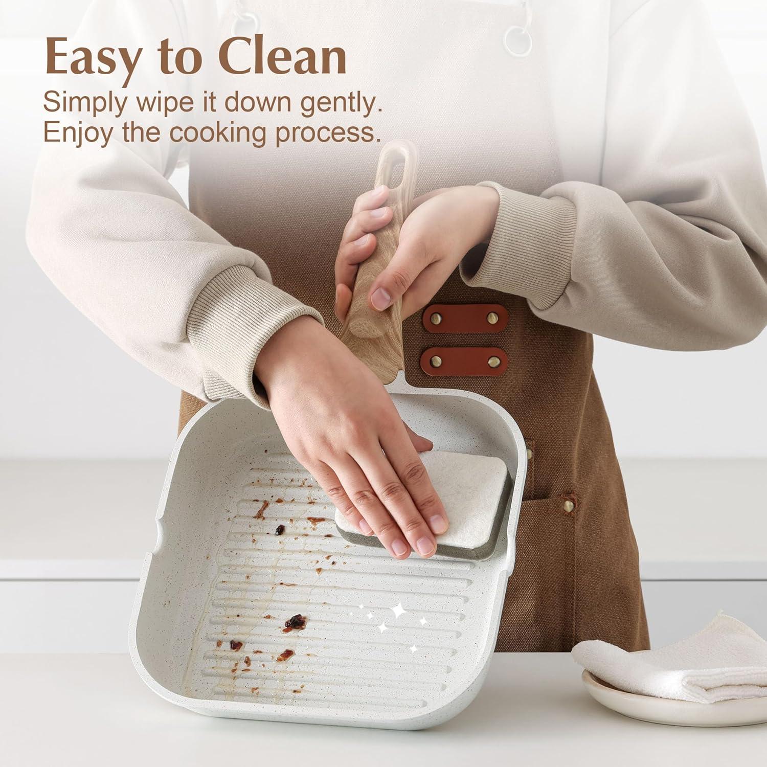 Sartén Cuadrada SENSARTE 30.48 cm Antiadherente Cerámica