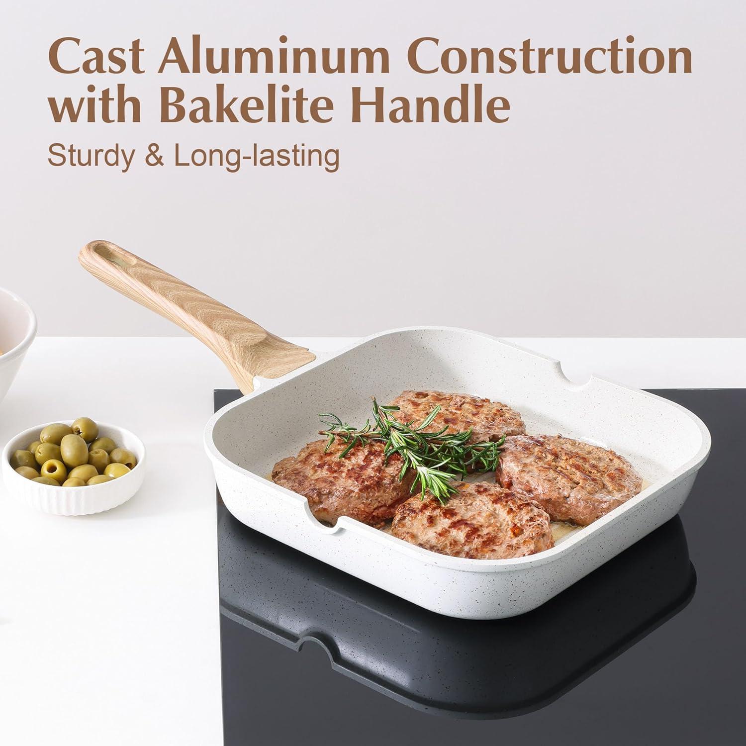 Sartén Cuadrada SENSARTE 30.48 cm Antiadherente Cerámica