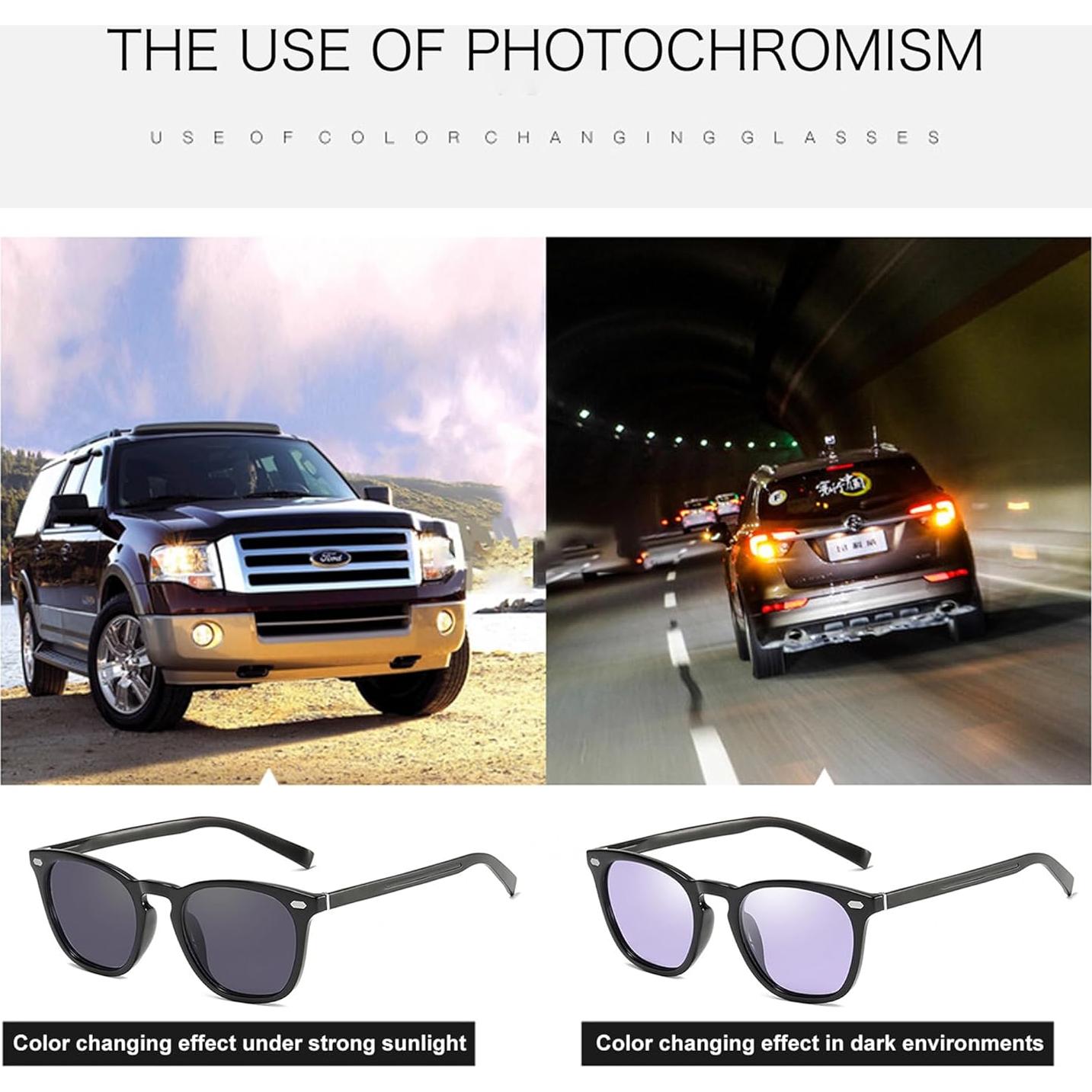 Gafas de Sol Polarizadas Fotoquímicas FEISEDY UV400 Hombres