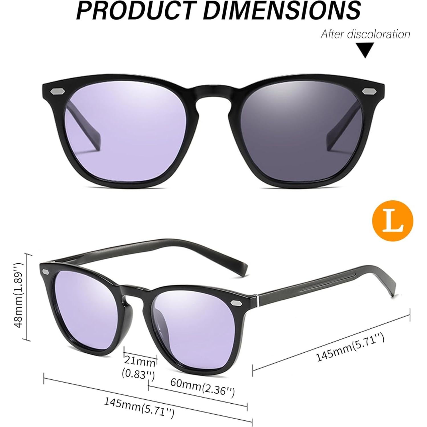 Gafas de Sol Polarizadas Fotoquímicas FEISEDY UV400 Hombres