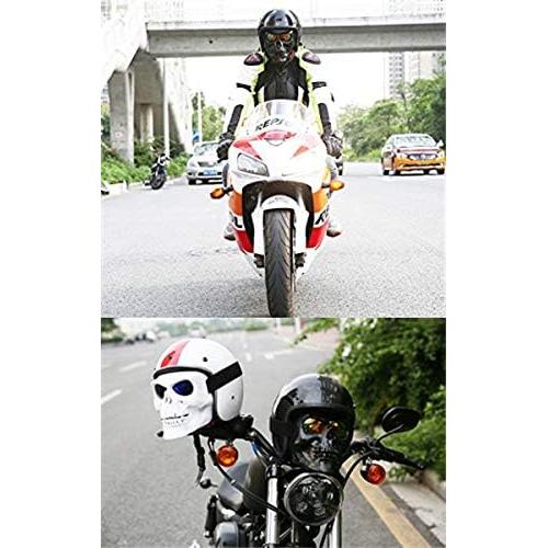 Motorbike Off-Road Riding Goggles Glasses with Skull Face Mask - for Tactical Helmet M88,MICH Motorcycle Open Face Helmet - for Spooky Decor Halloween Mask Cos Mask