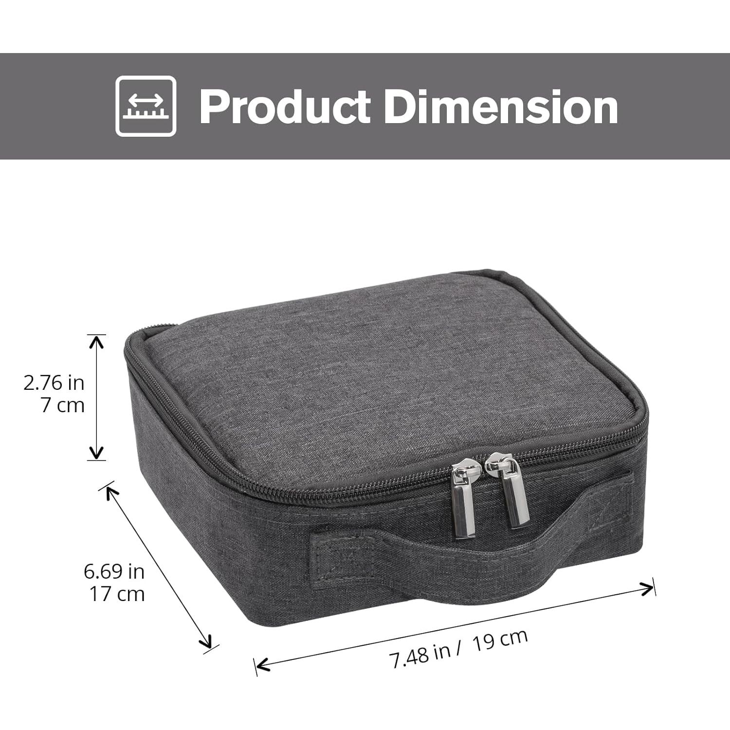 Estuche Organizador de Gafas de Sol Lolalet - 4 Ranuras, Gris Oscuro