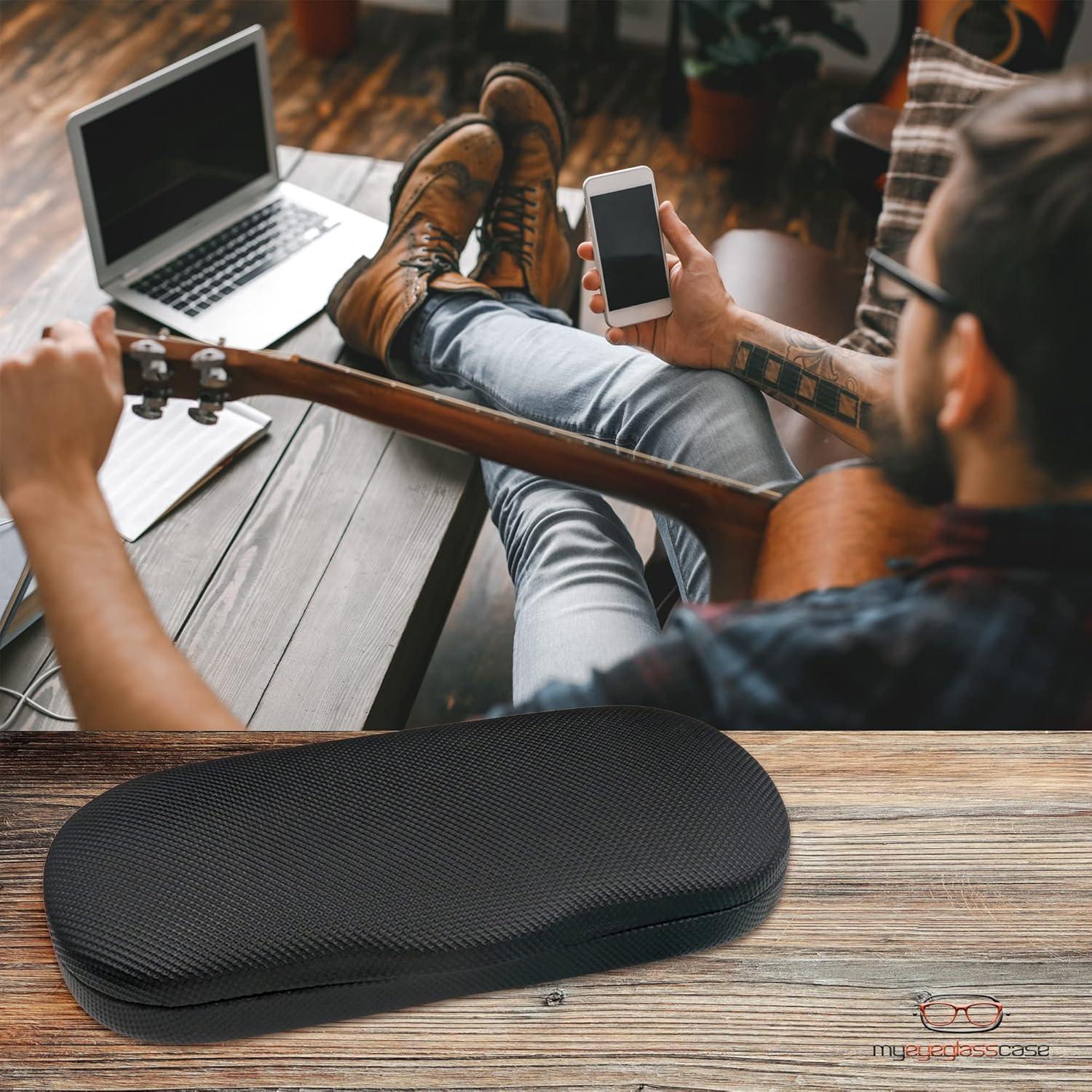 Estuche Duro para Gafas MyEyeglassCase Negro Rugoso
