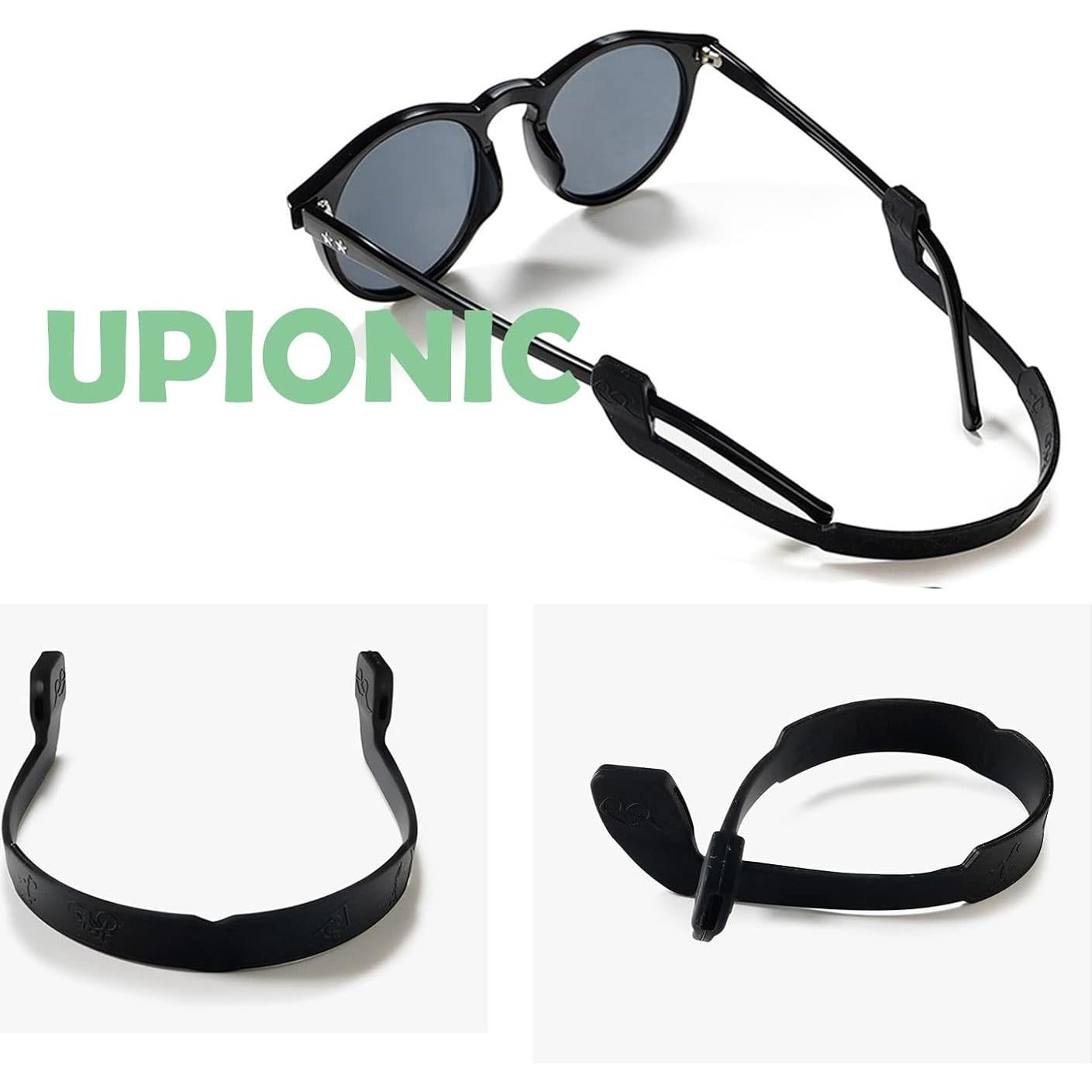 Correa para Gafas Silicona Negra 4 Pcs Ajustable Elástica