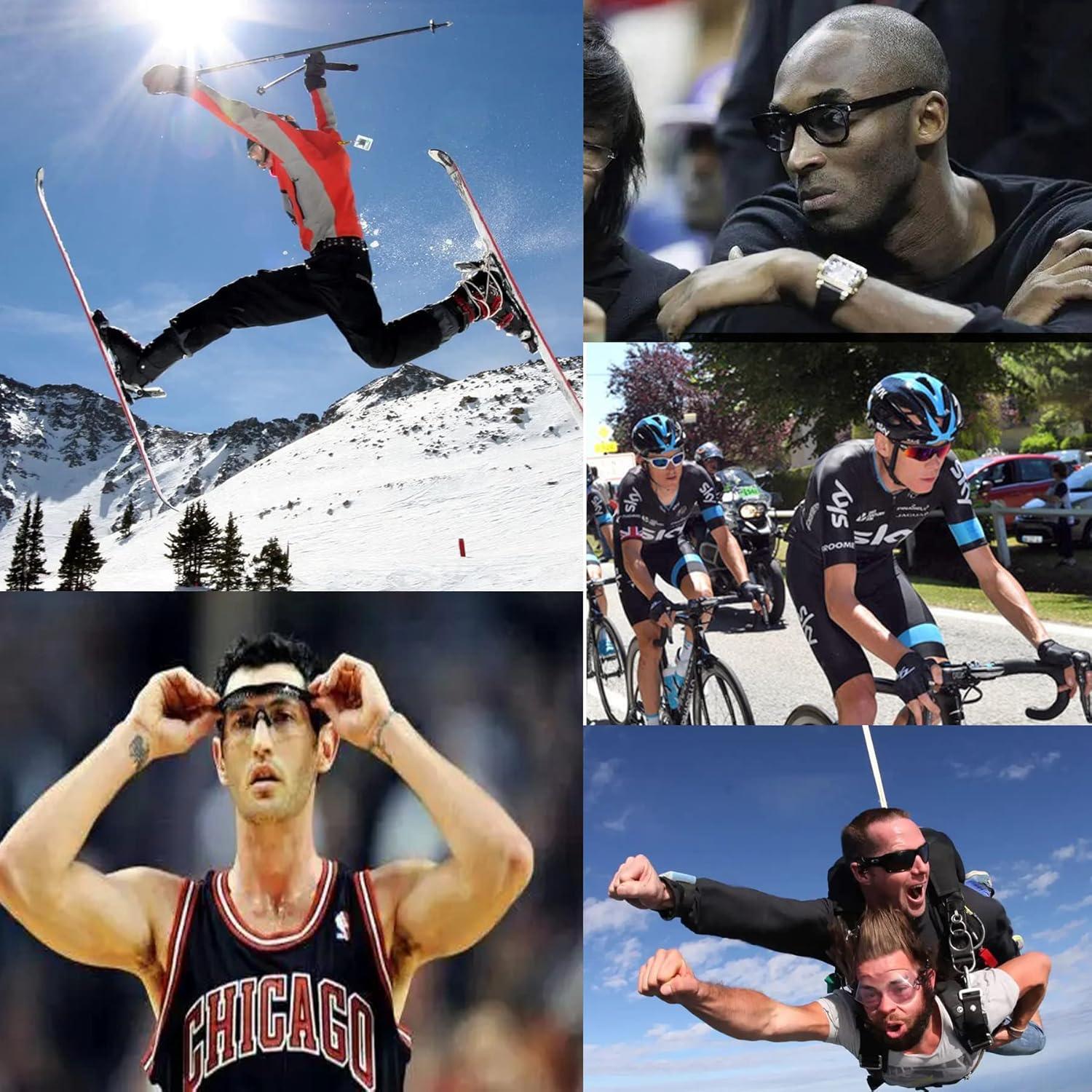 Correa para Gafas Silicona Negra 4 Pcs Ajustable Elástica