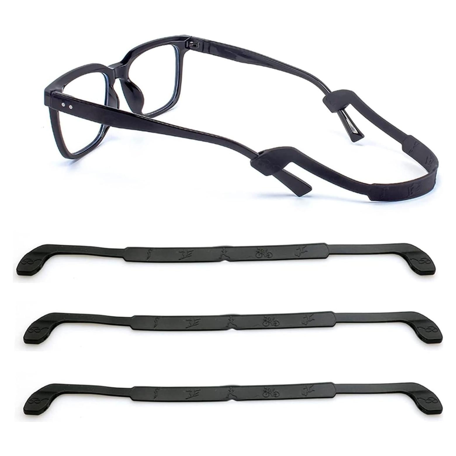 Correa para Gafas de Silicona Elástica 26 cm 3 Pcs