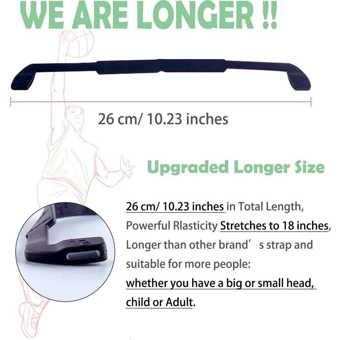 Correa para Gafas de Silicona Elástica 26 cm 3 Pcs
