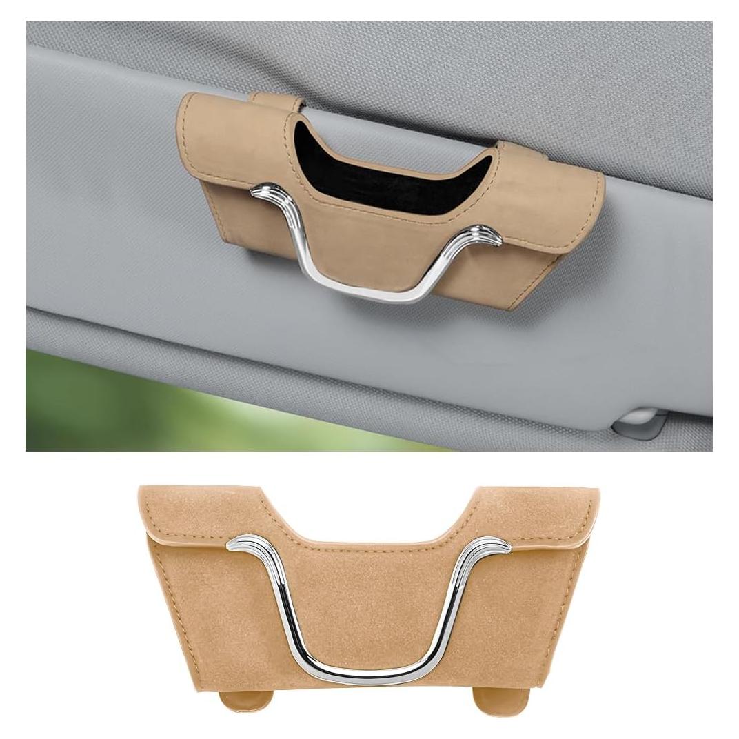 Soporte de Gafas de Sol KHGUZ Magnético Beige para Auto