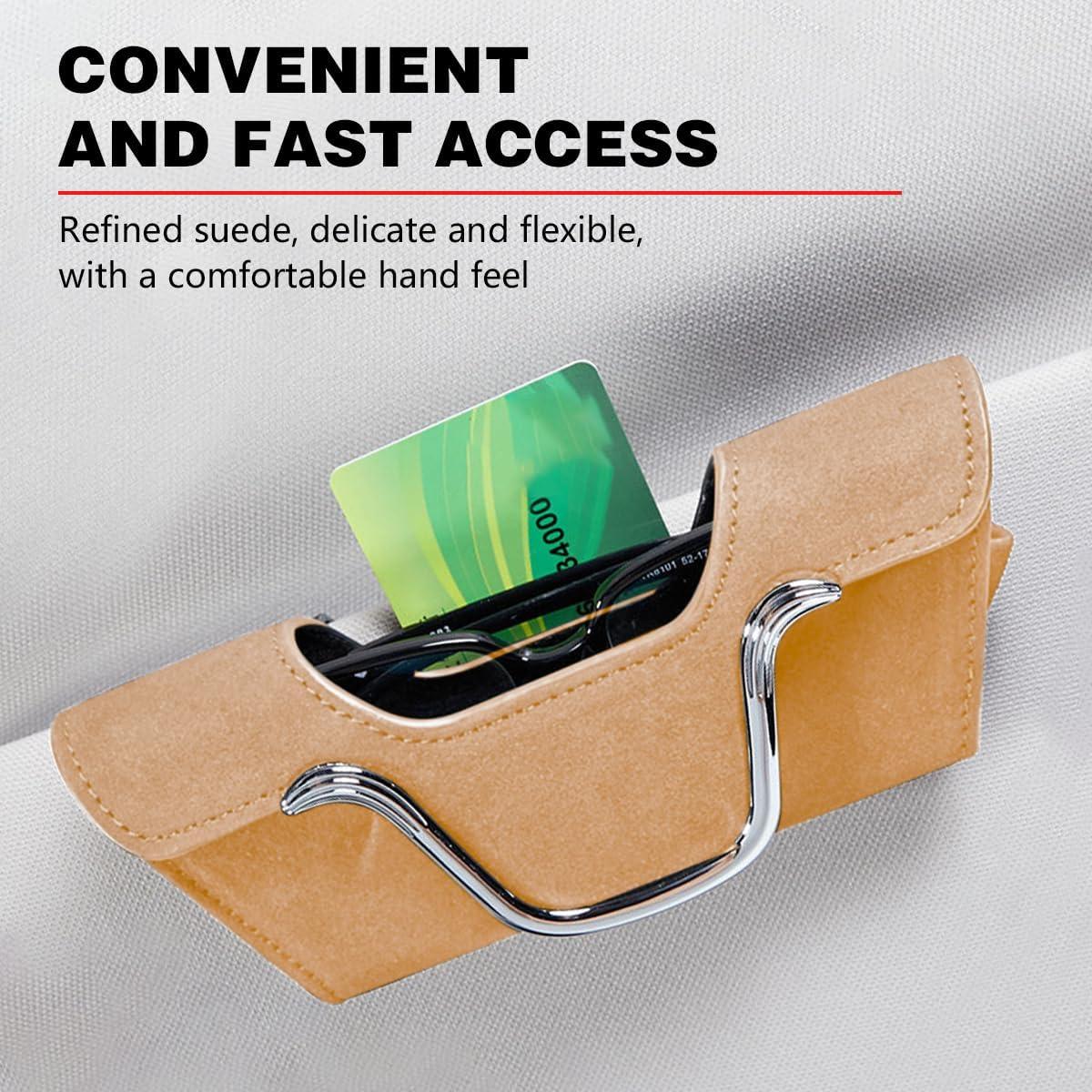 Soporte de Gafas de Sol KHGUZ Magnético Beige para Auto