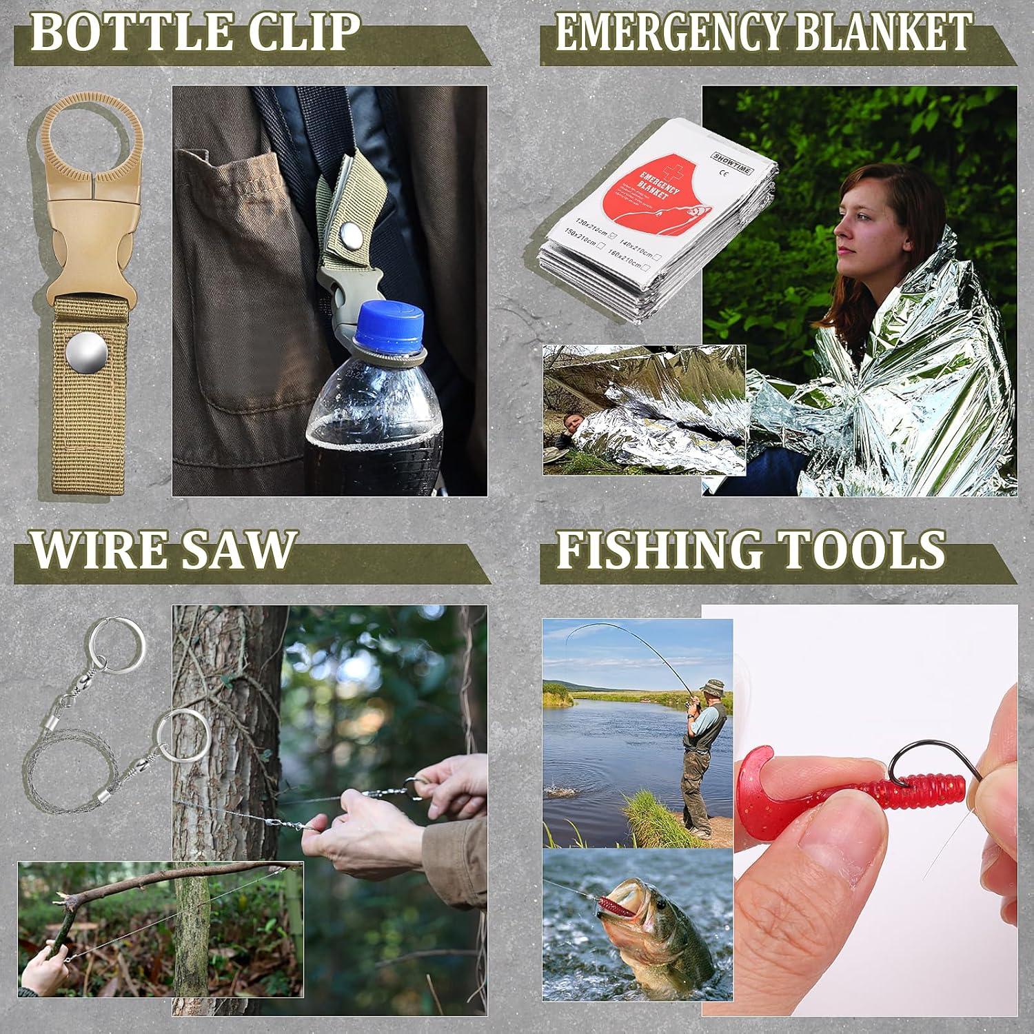 Kit de Supervivencia 14 en 1 Abpir para Acampar