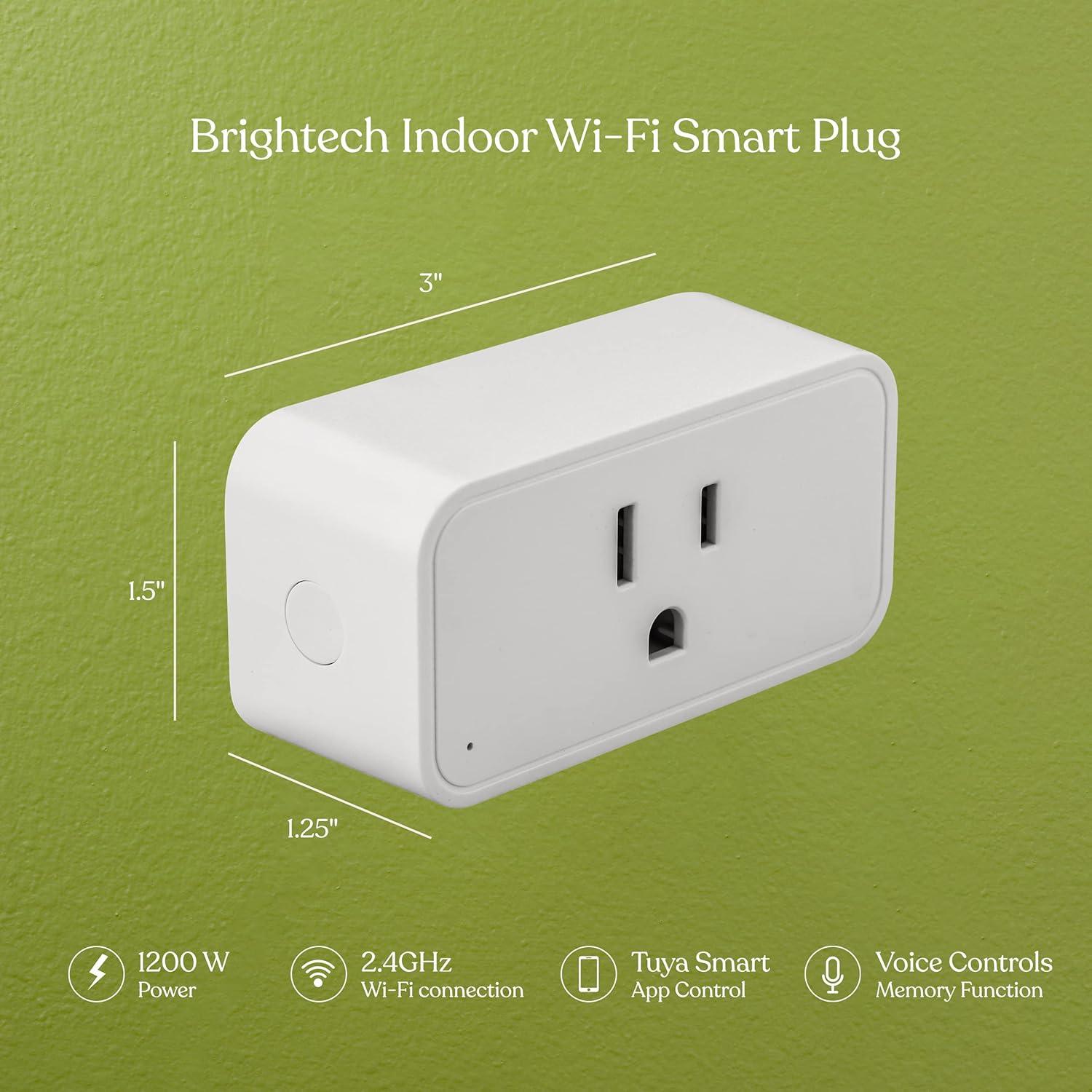 Enchufe Inteligente Brightech Wi-Fi 1200W - Compatible Alexa