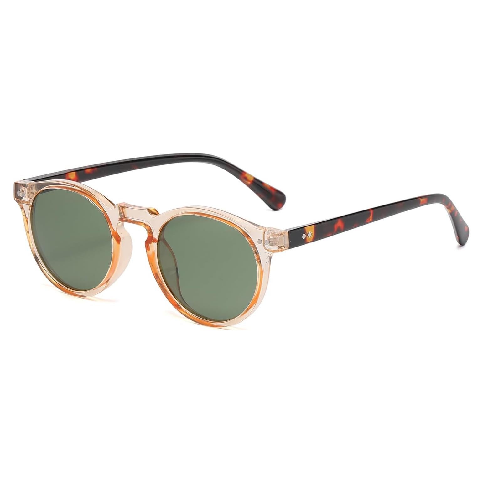 Gleyemor Gafas de Sol Polarizadas Redondas UV400 Unisex