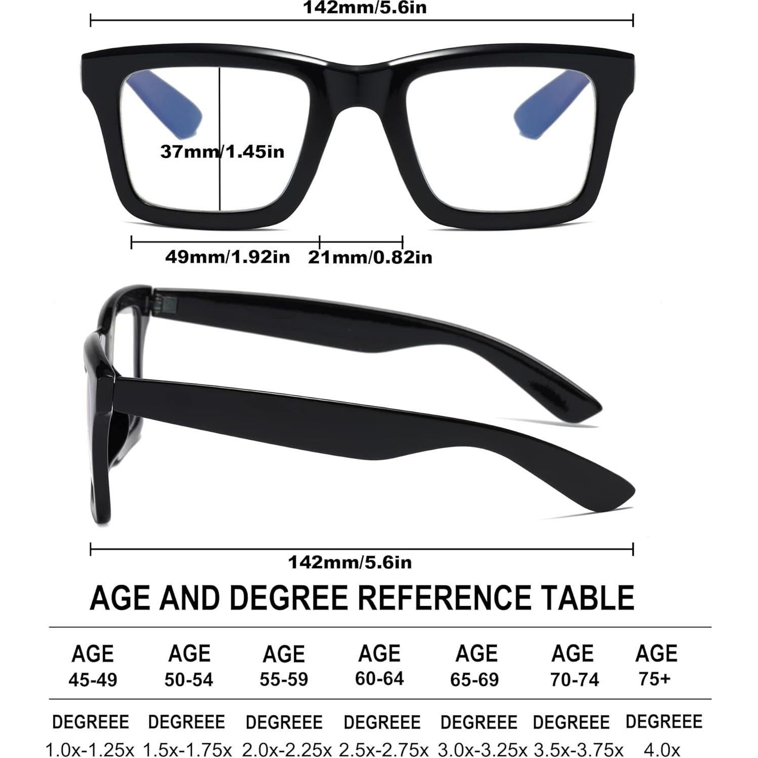 Paquete de 4 gafas de lectura ZXYOO con bloqueo luz azul