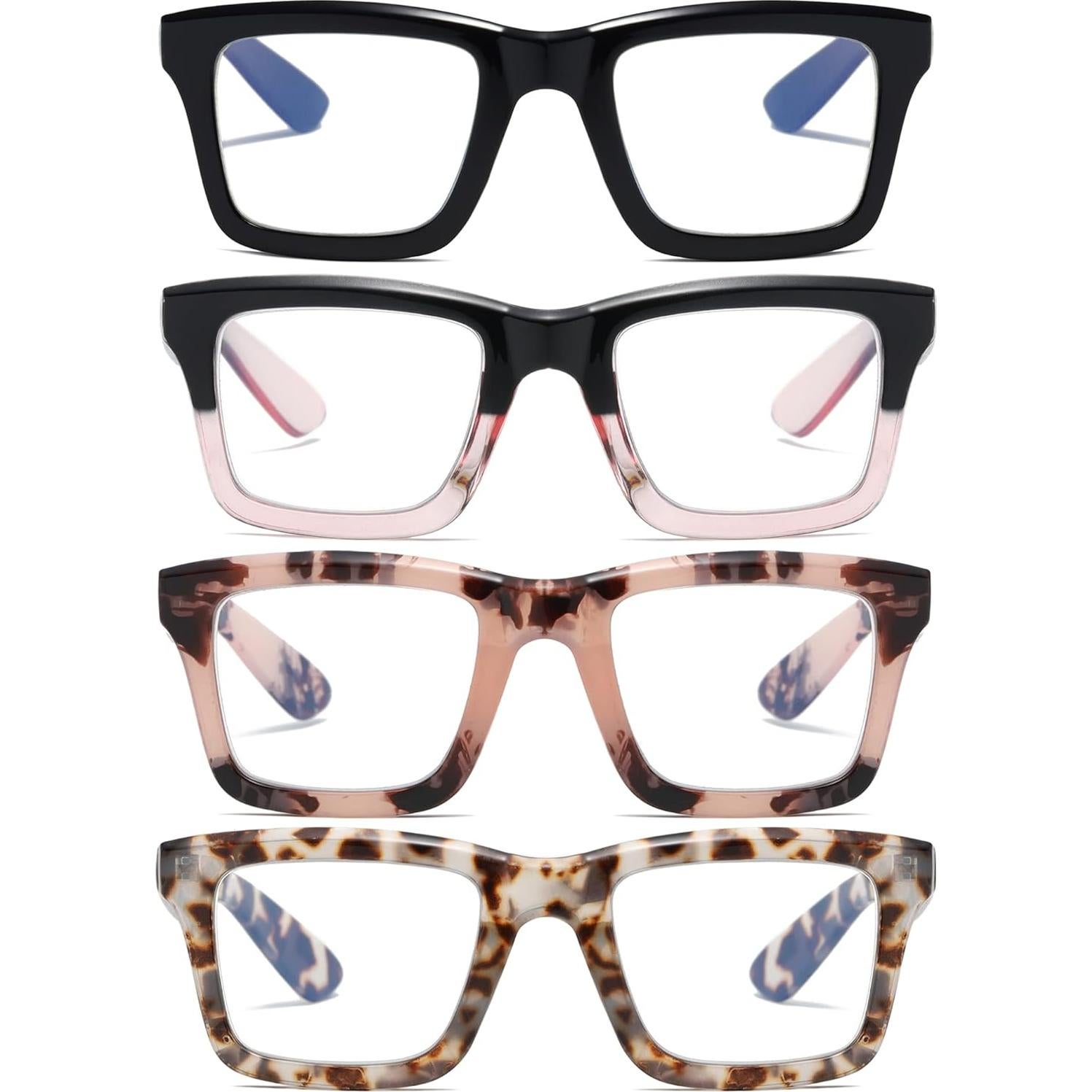 Paquete de 4 Gafas de Lectura ZXYOO con Protección UV400