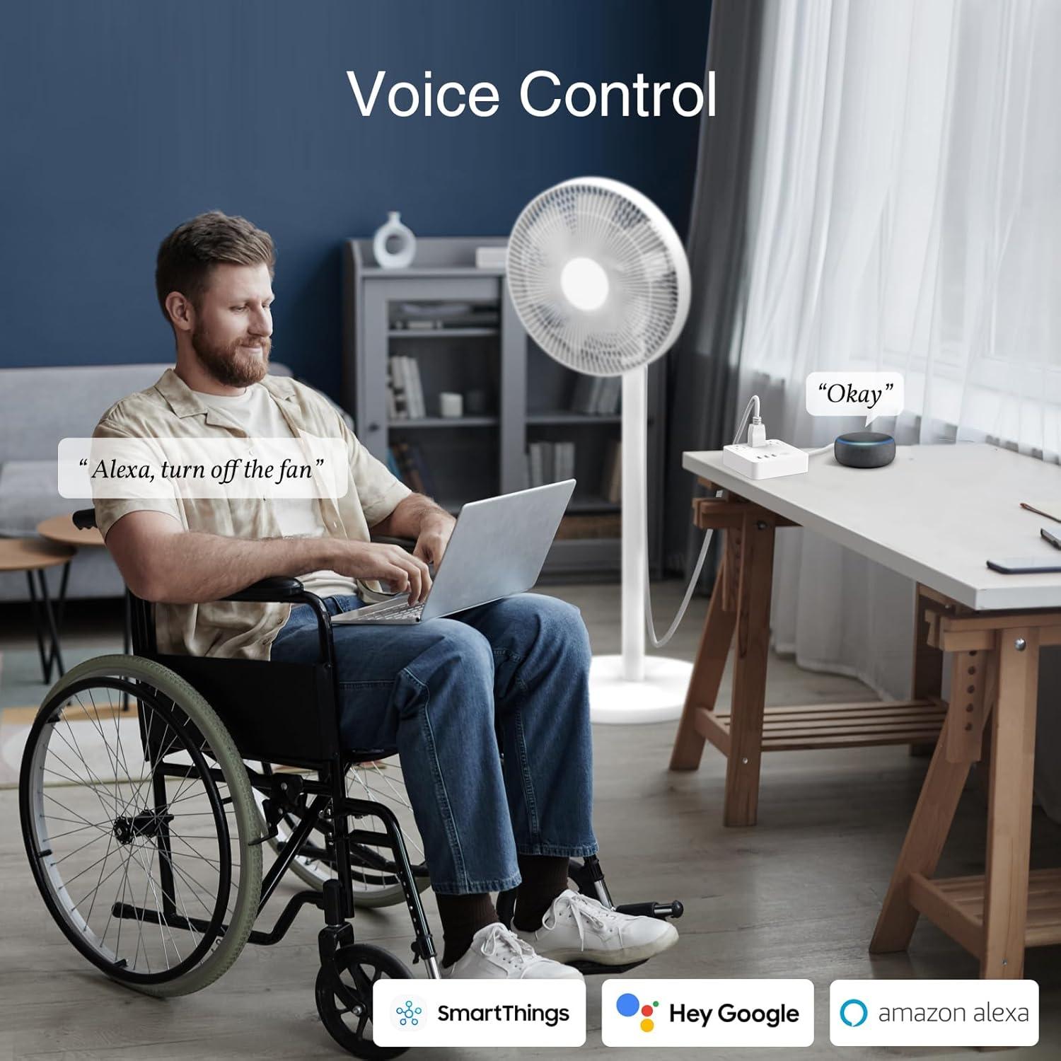 GHome Tira de Energía Inteligente 3 USB 3 Enchufes Controlados