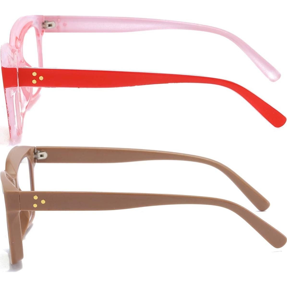 Gafas de Lectura REAVEE 2 Pack Retro Cuadradas 3.5x