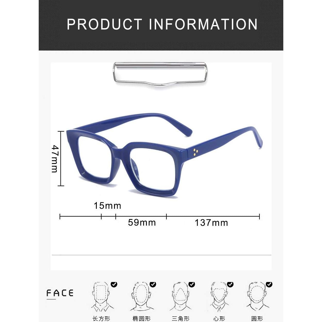 Gafas de Lectura REAVEE 2 Paquete Bloqueo Luz Azul 1.5x