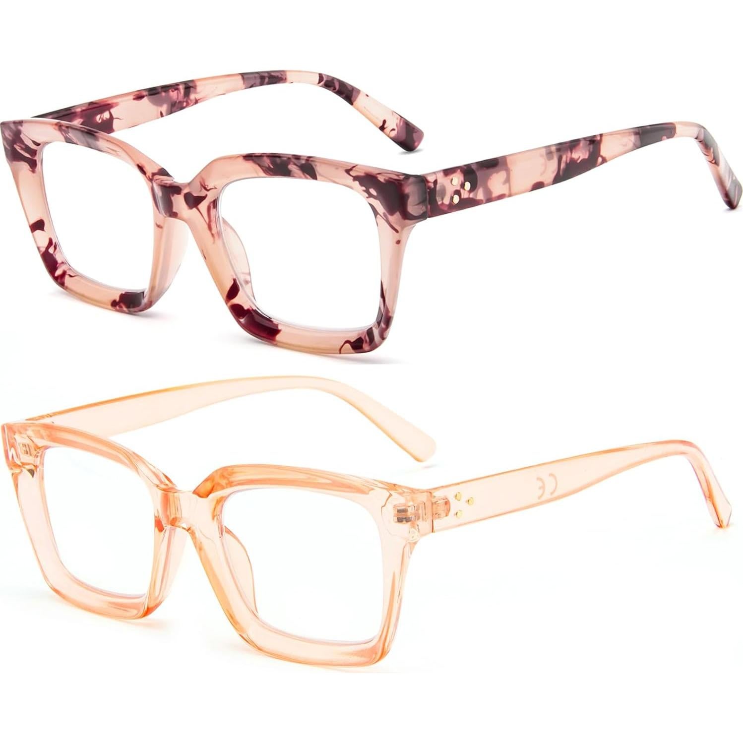 Gafas de Lectura REAVEE 2 Pack Estilo Moda Bloqueo Luz Azul