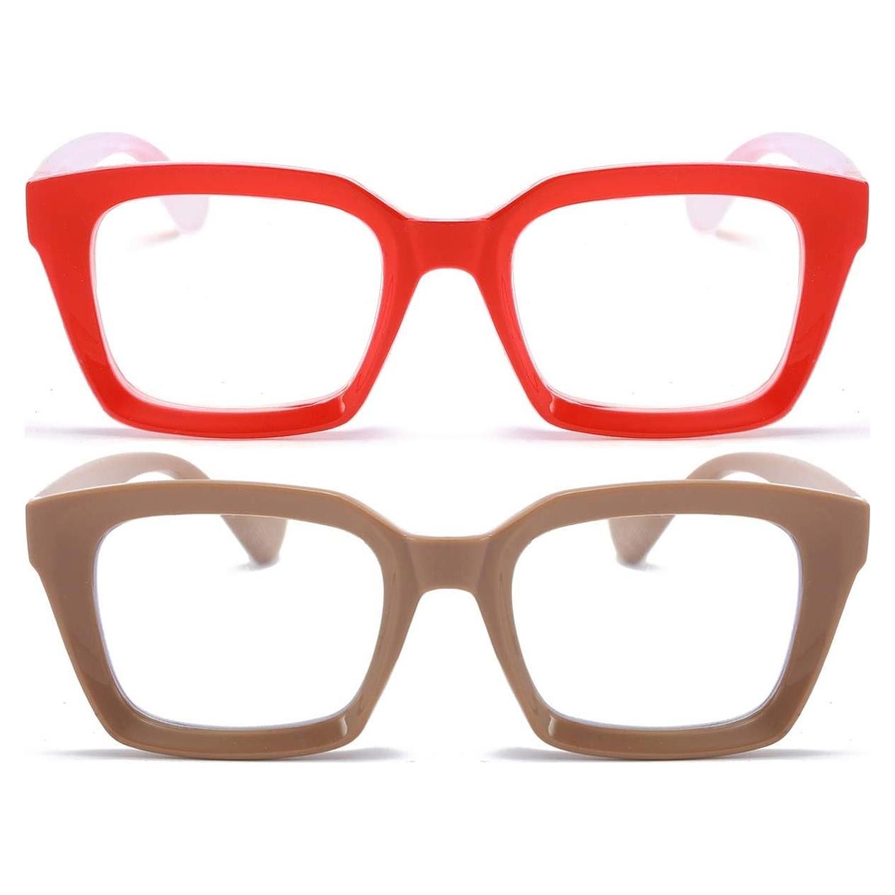 Gafas de Lectura REAVEE 2 Paquete Bloqueo Luz Azul 2.5x