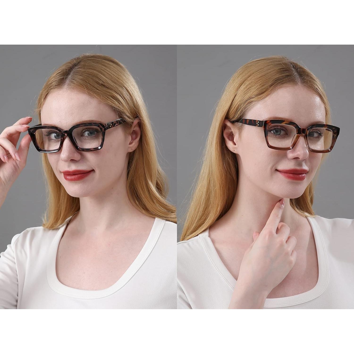 Gafas de Lectura REAVEE 4 Pack Bloqueo Luz Azul 1.0x