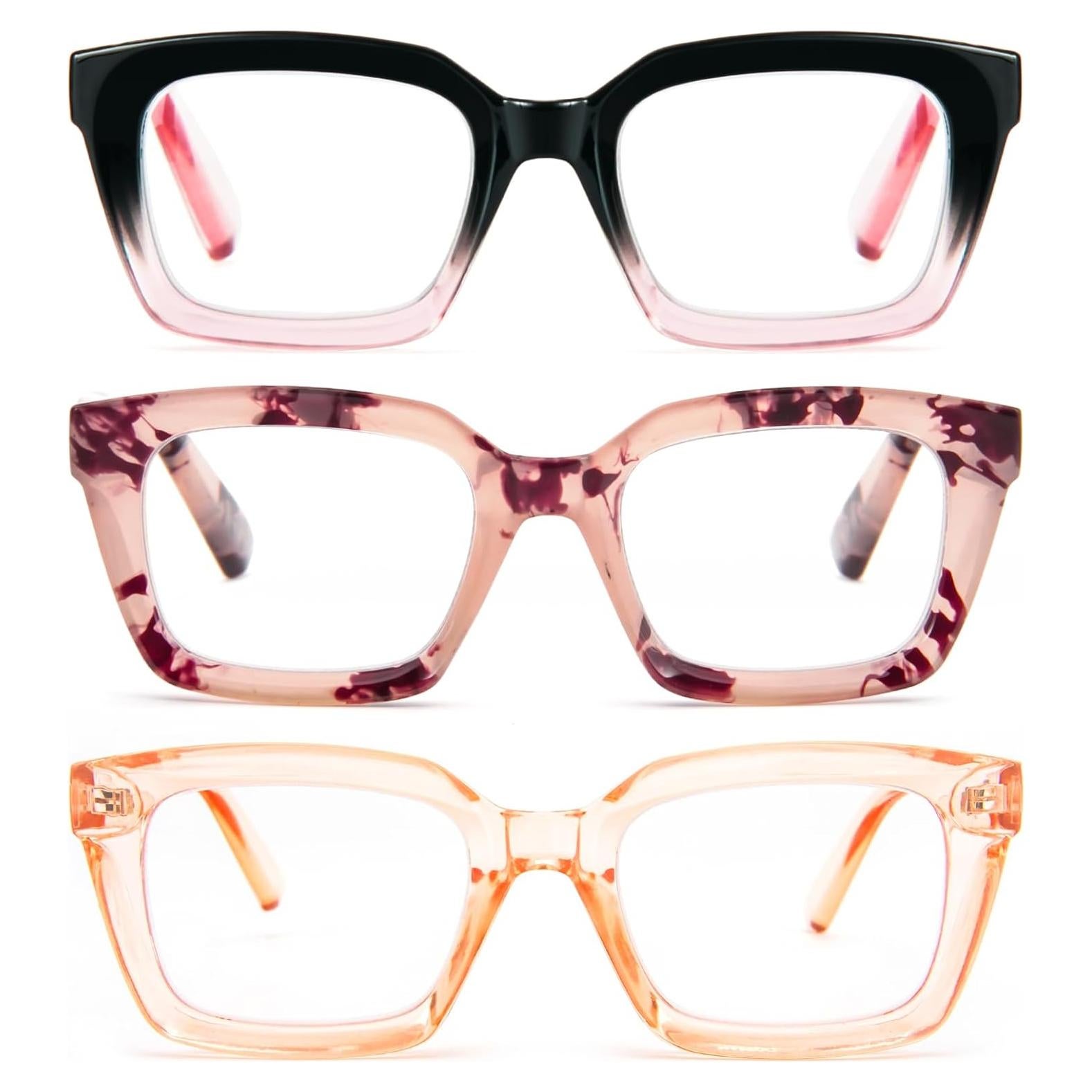 Gafas de Lectura REAVEE 3 Paquete Estilo Retro 3.0x