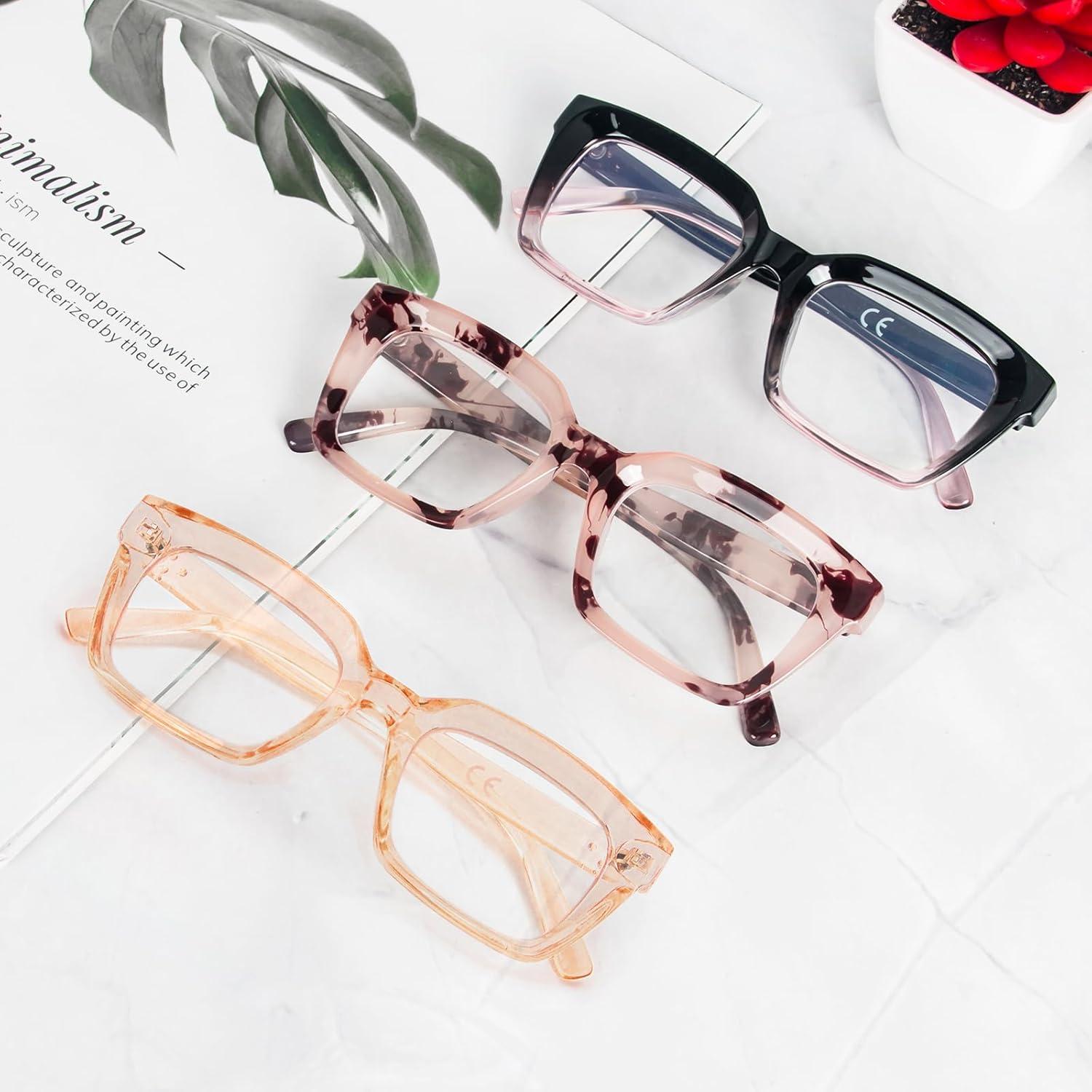 Gafas de Lectura REAVEE 3 Pack Bloqueo Luz Azul 2.0x