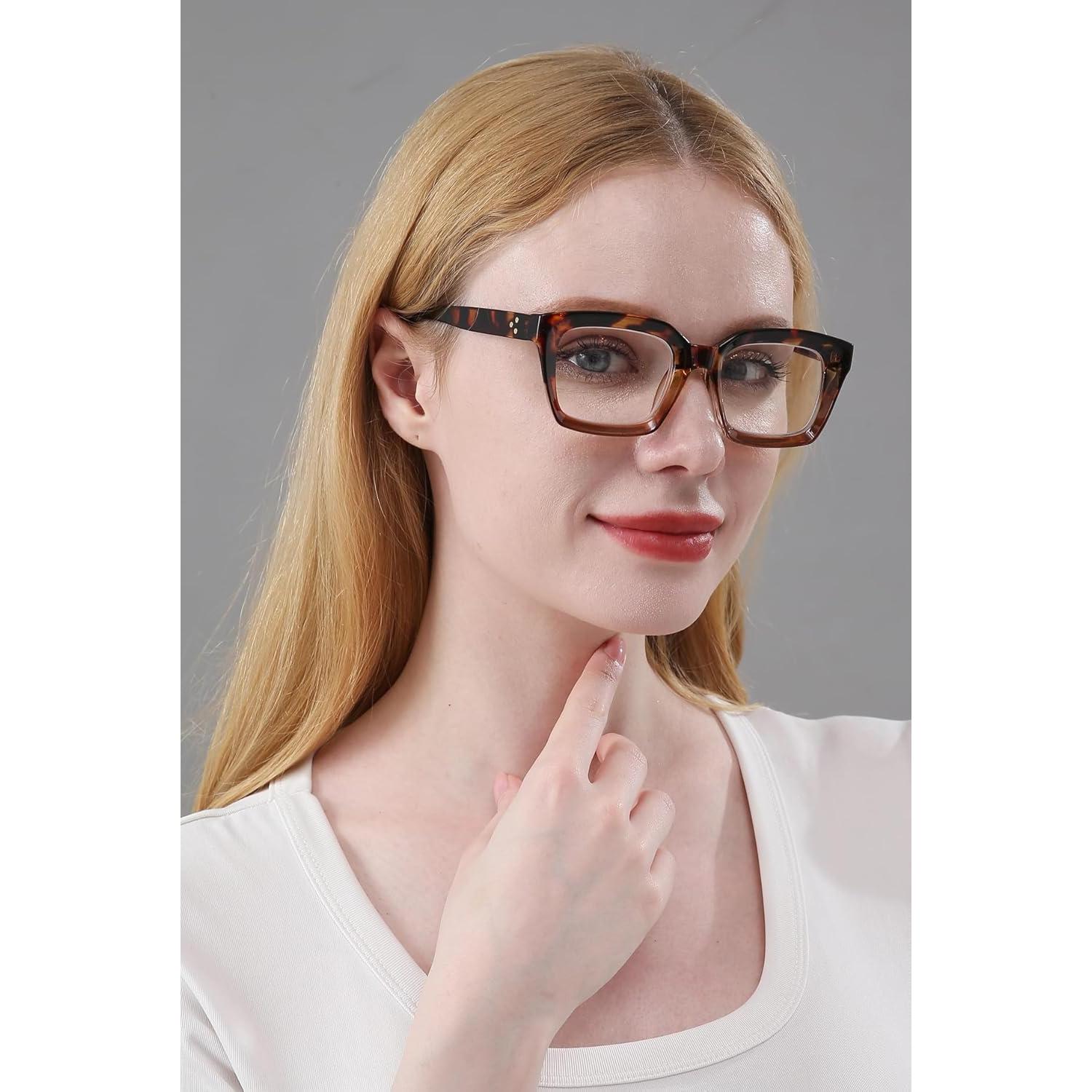 Gafas de Lectura REAVEE 2 Pack Estilo Retro 3.0x Bloqueo Luz Azul