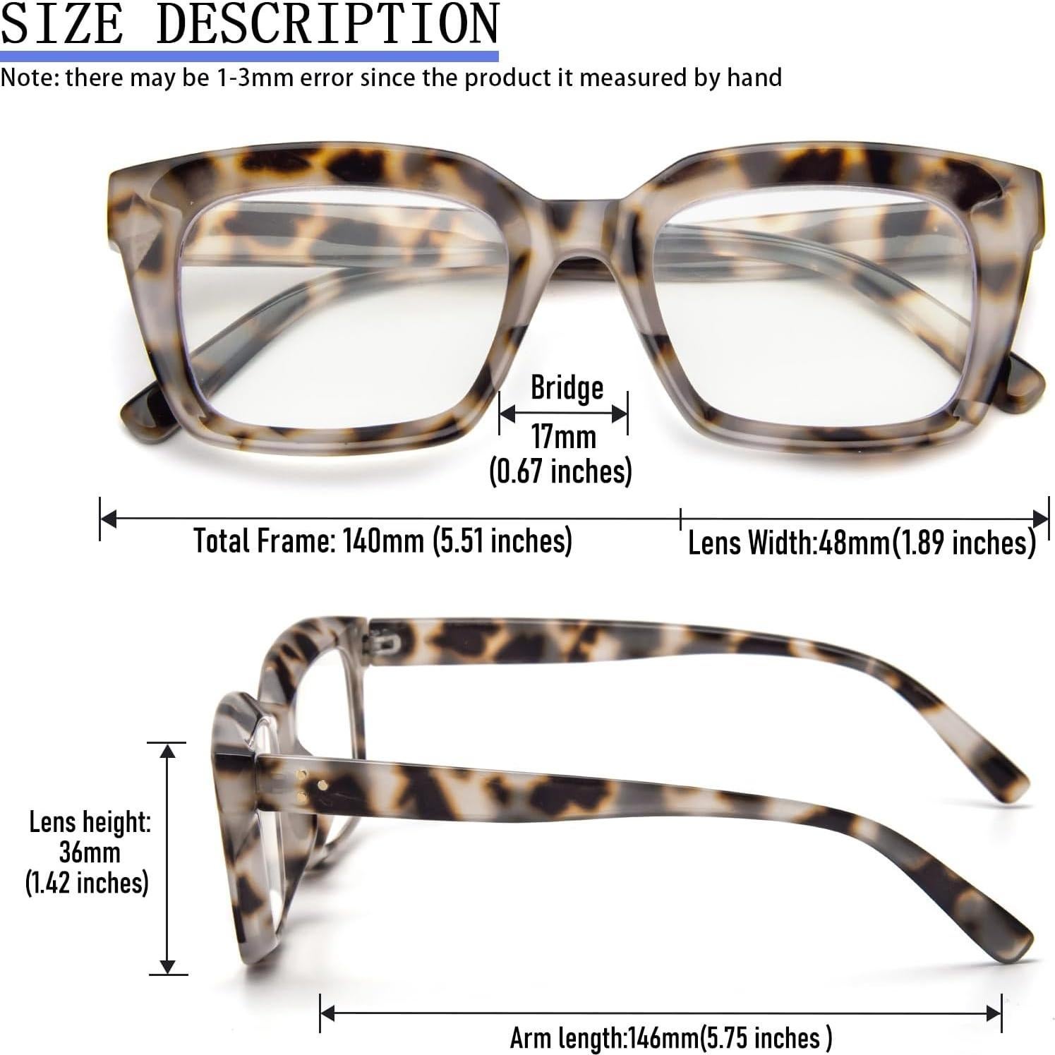 Gafas de Lectura REAVEE 2 Pack Estilo Retro Bloqueo Luz Azul