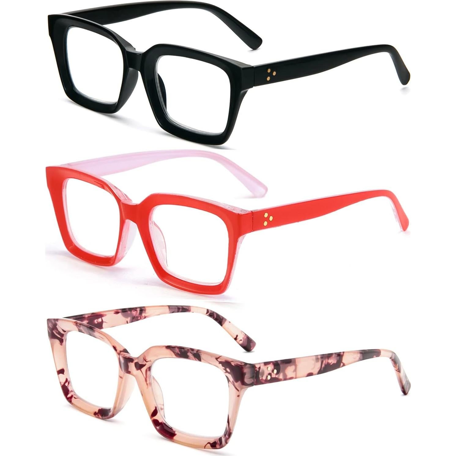 Gafas de Computadora REAVEE 3 Pack Bloqueo Luz Azul