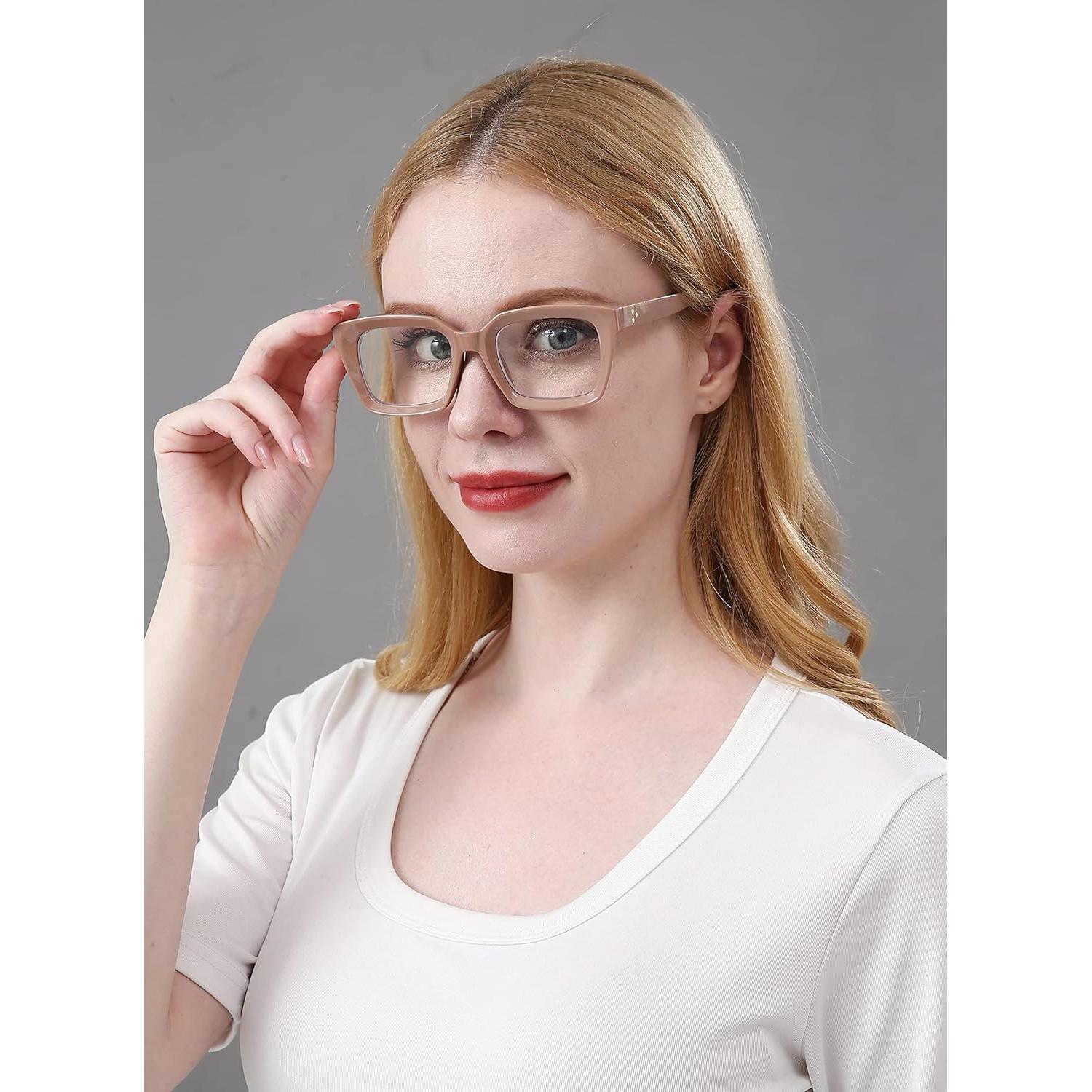 Gafas de Lectura REAVEE 2 Pack Estilo Retro 1.0x Rojo/Café