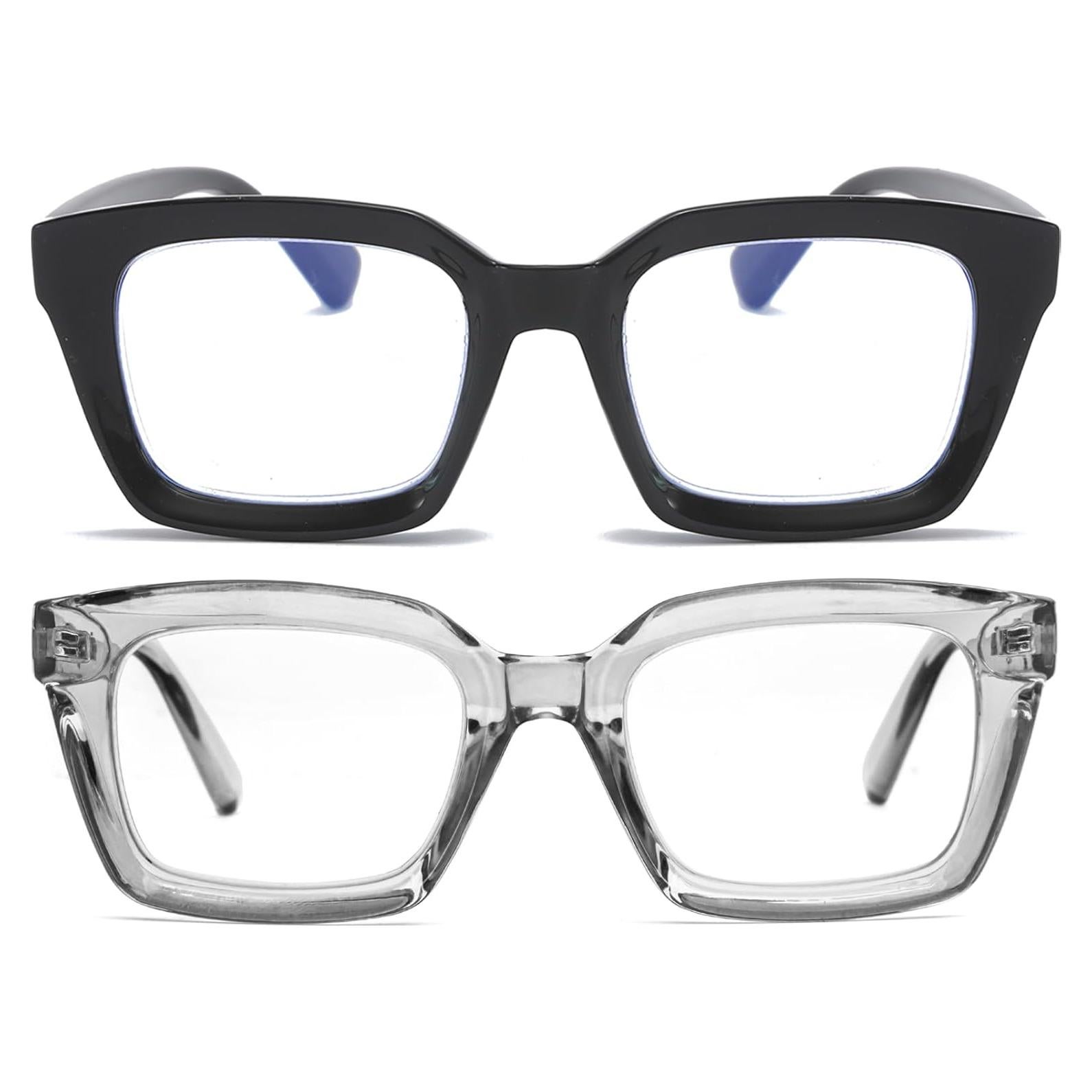 Gafas de Lectura REAVEE 2 Pack Estilo Oprah Bloqueo Luz Azul