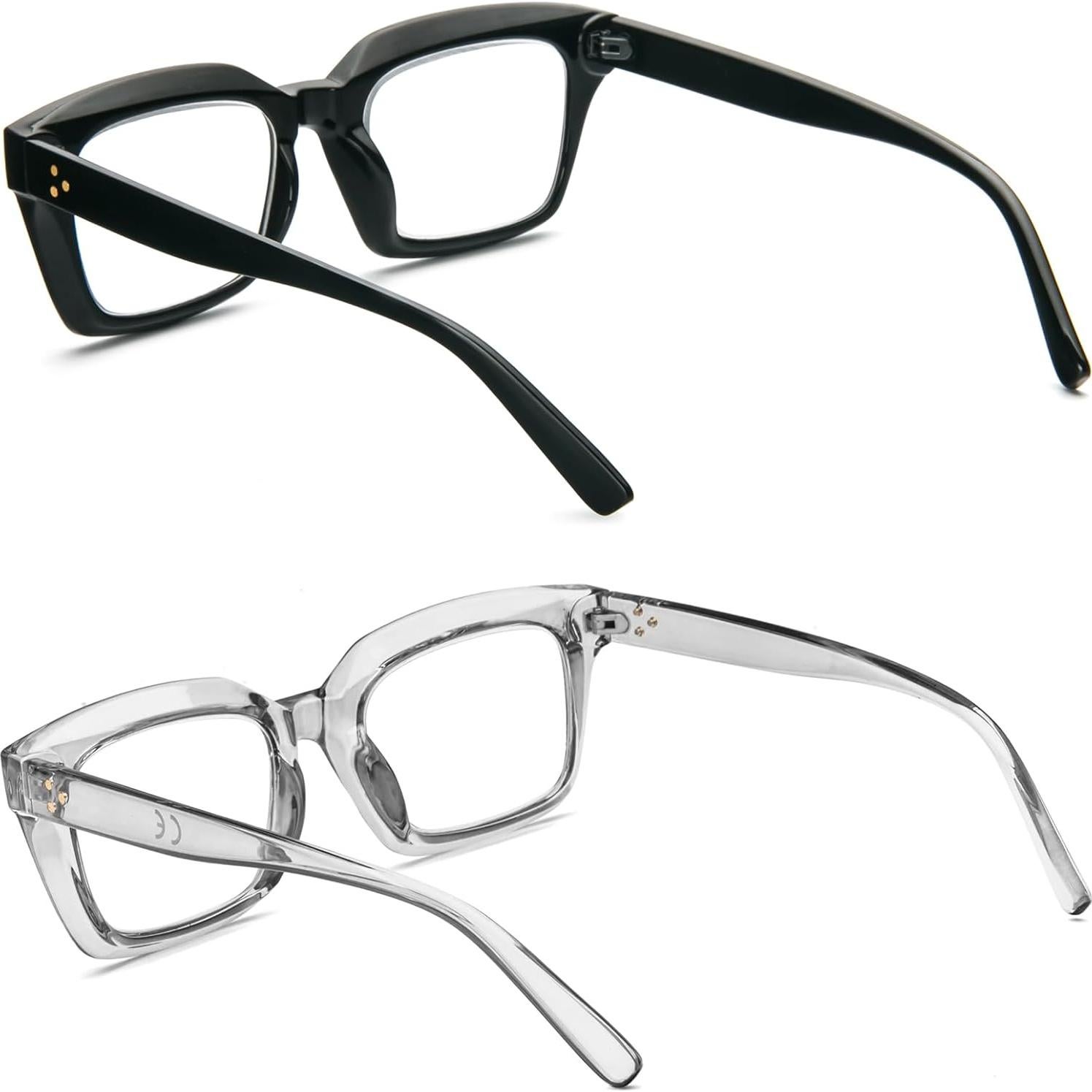 Gafas de Lectura REAVEE 2 Pack Estilo Oprah Bloqueo Luz Azul