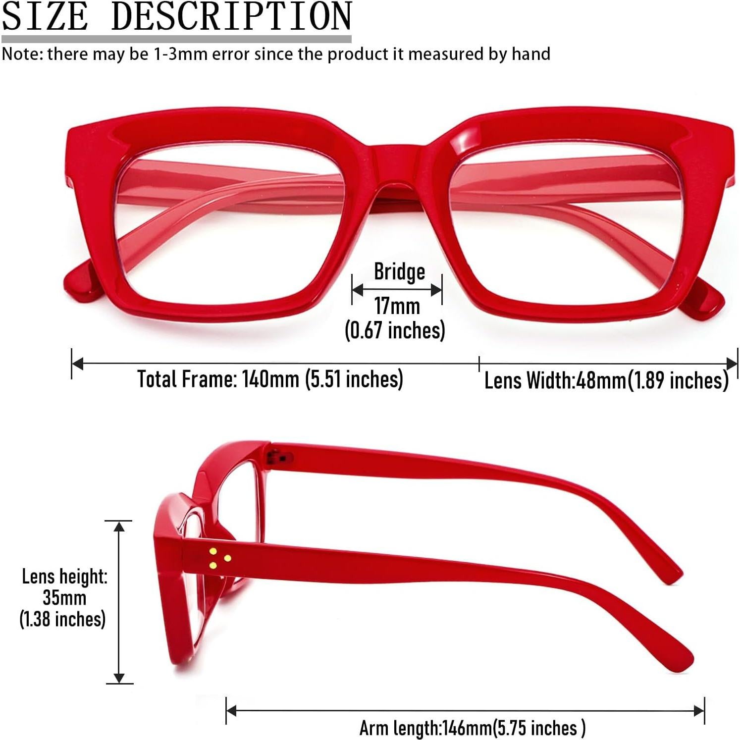 Gafas de Lectura REAVEE 2 Pack Unisex Bloqueo Luz Azul 3.0x