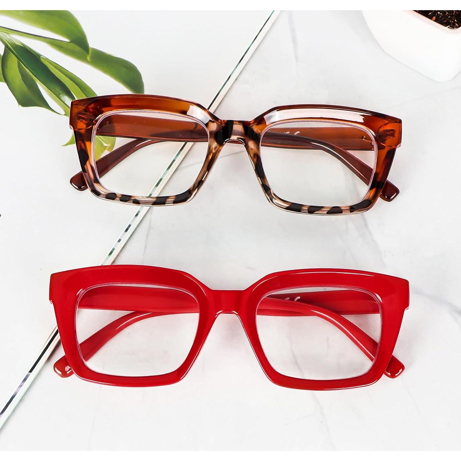 Gafas de Lectura REAVEE 2 Pack Unisex Bloqueo Luz Azul 3.0x