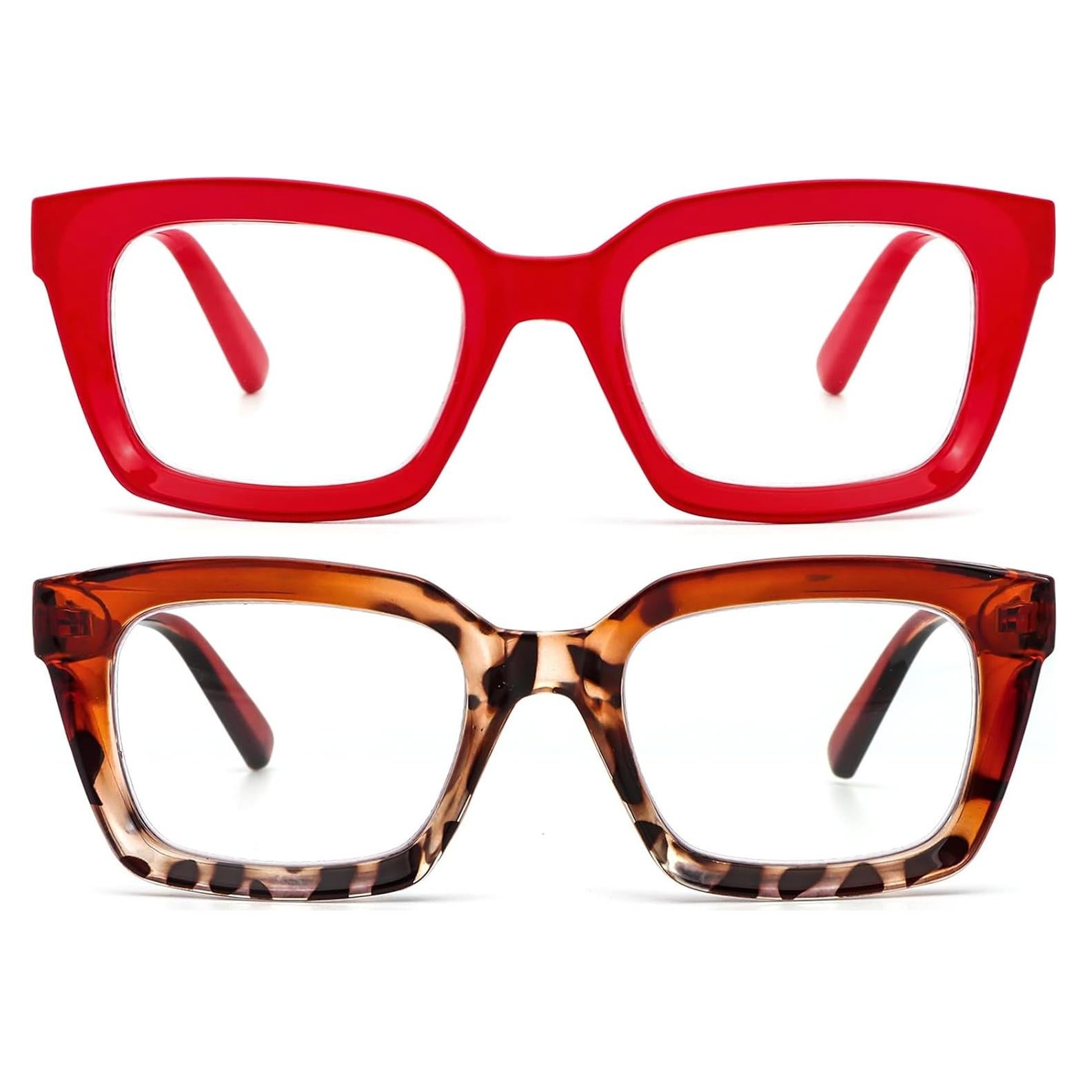 Gafas de Lectura REAVEE 2 Pack Estilo Retro 1.25x UV400