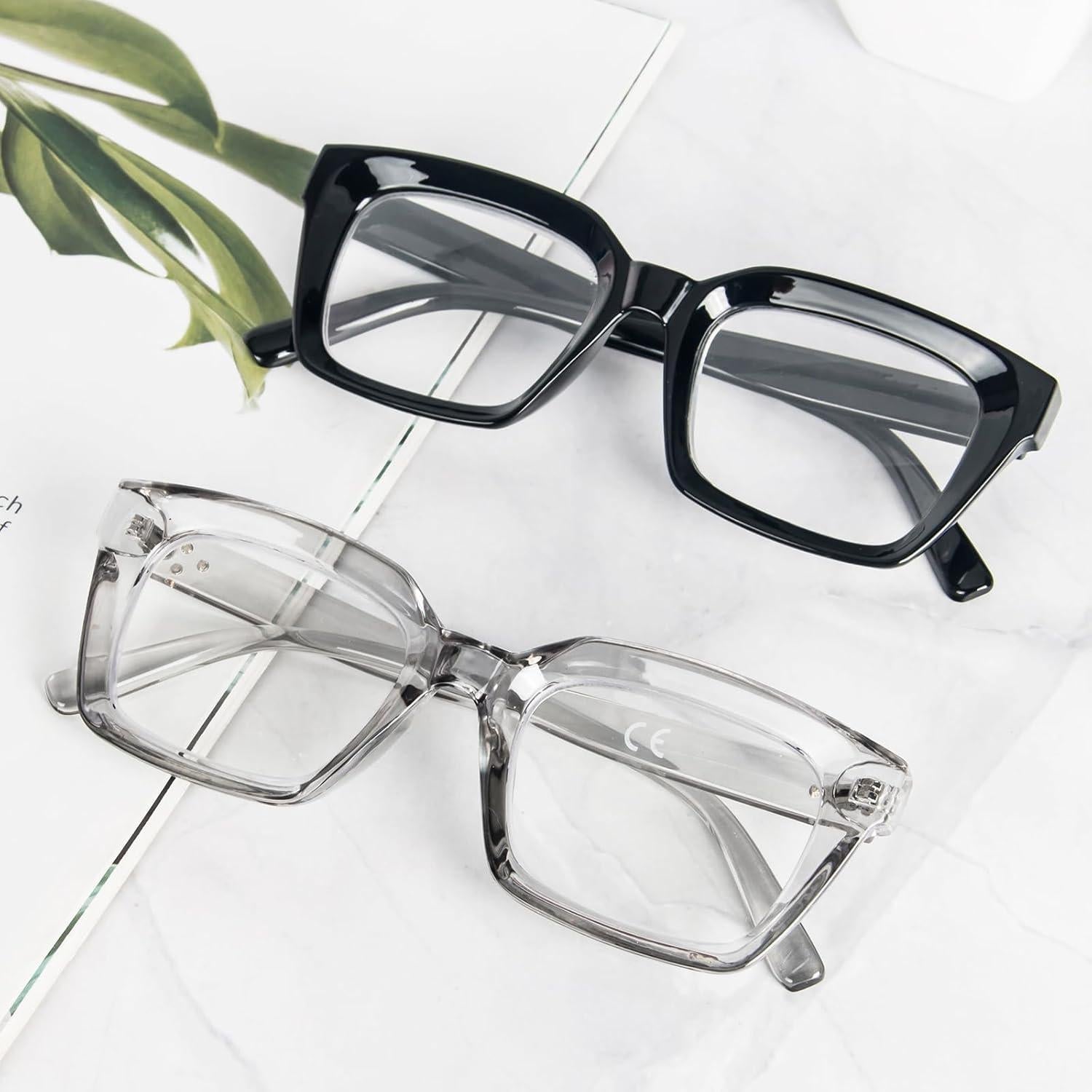 Gafas de Lectura REAVEE 2 Pack Estilo Oprah 3.5x UV400