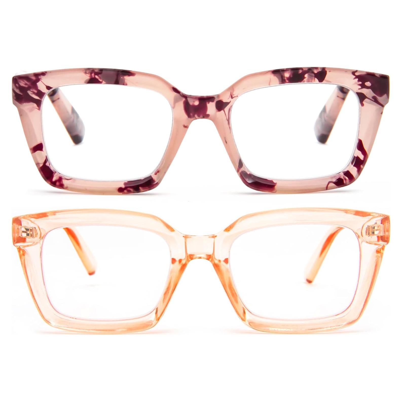 Gafas de Lectura REAVEE 2 Pack Estilo Moda Bloqueo Luz Azul