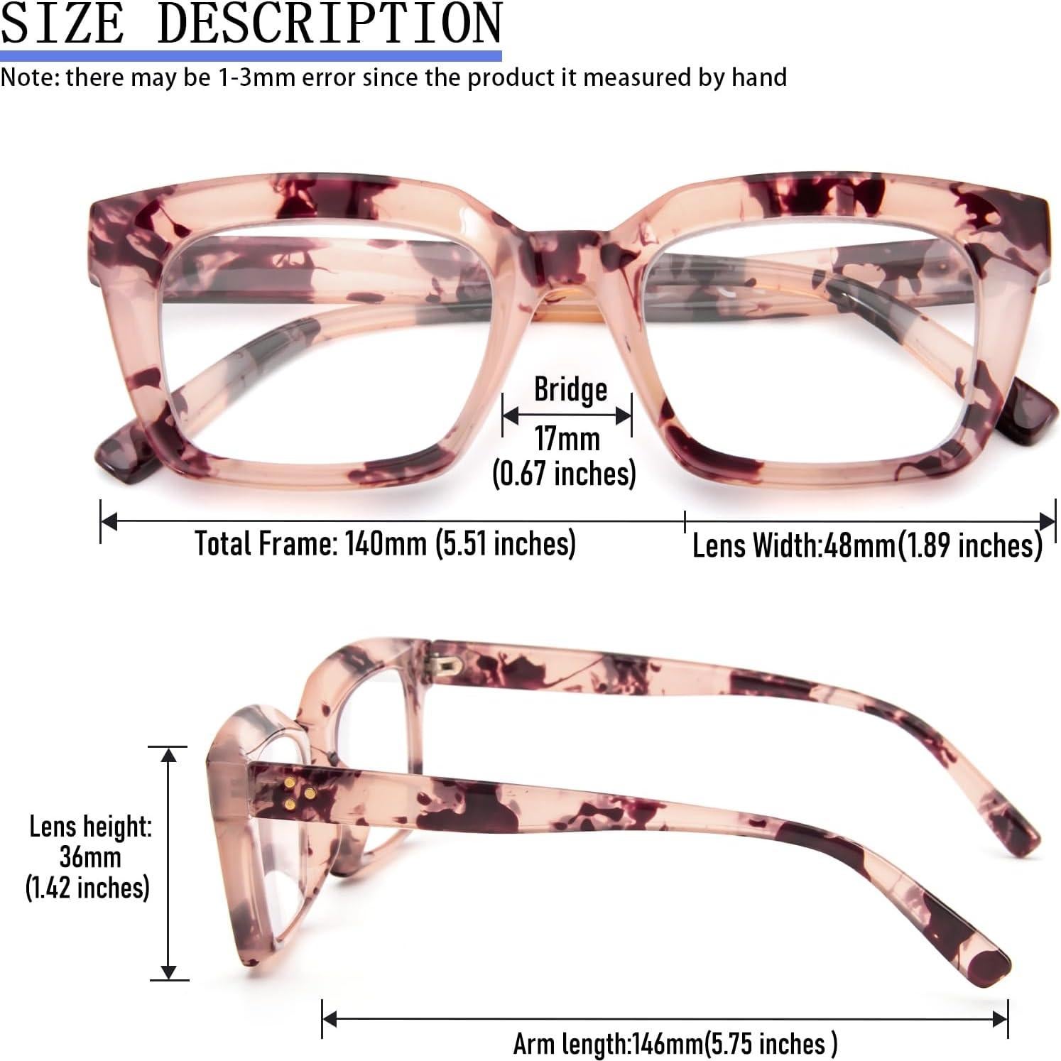 Gafas de Lectura REAVEE 3 Pack Unisex Bloqueo Luz Azul 1.75x