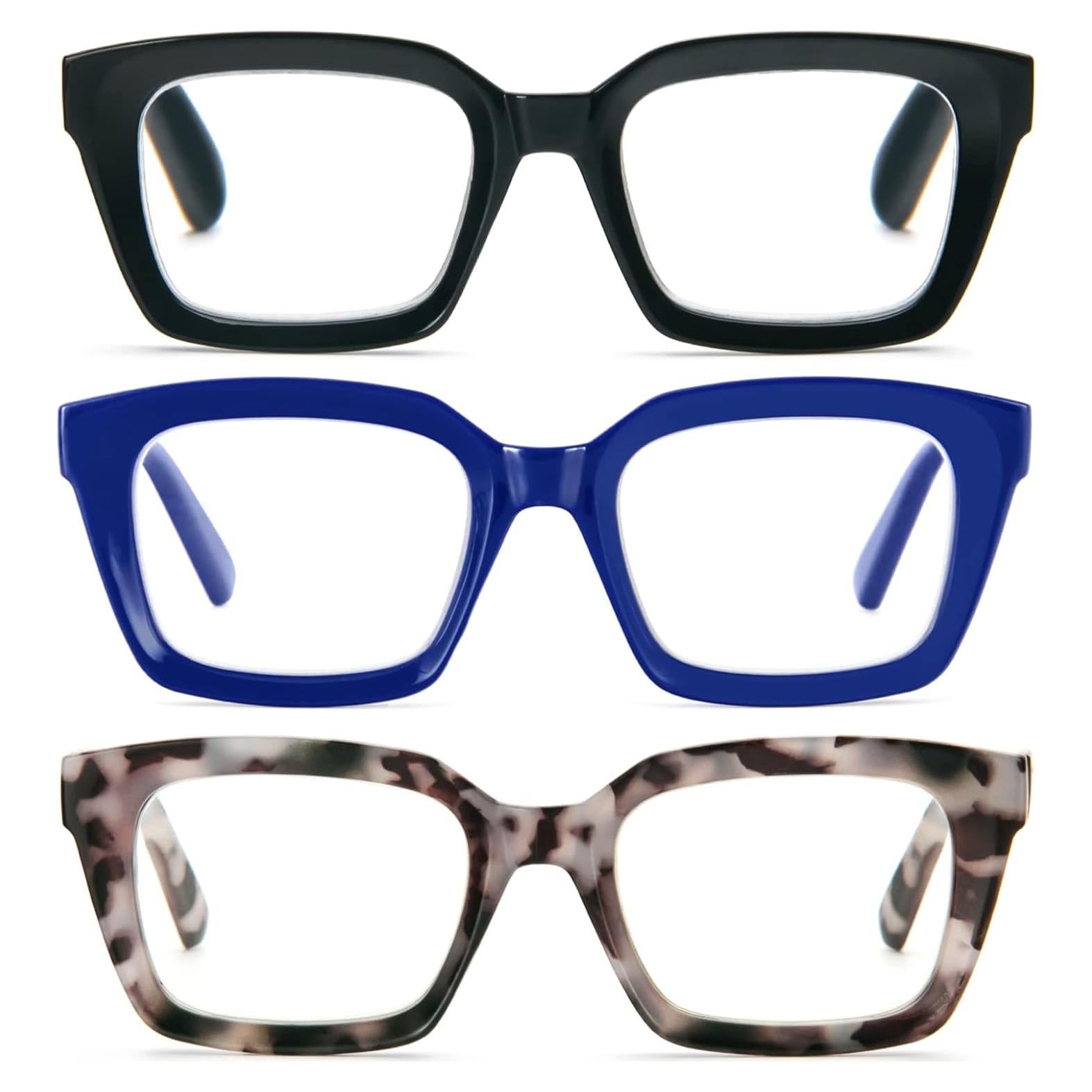 Gafas de Lectura REAVEE 3 Pack Anti Luz Azul 3.0x