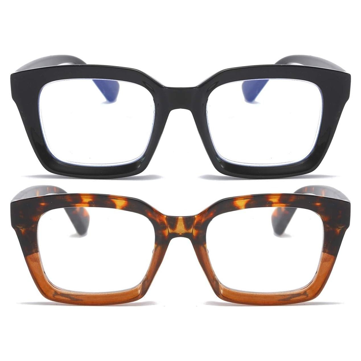 Gafas de Lectura REAVEE 2 Pack Unisex Bloqueo Luz Azul 1.75x