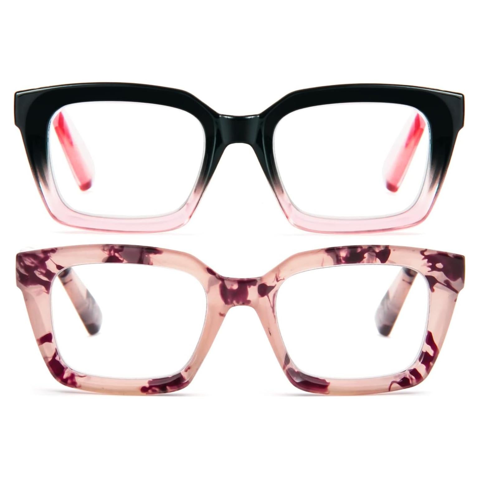 Gafas de Lectura REAVEE 2 Pack Estilo Moda Bloqueo Luz Azul