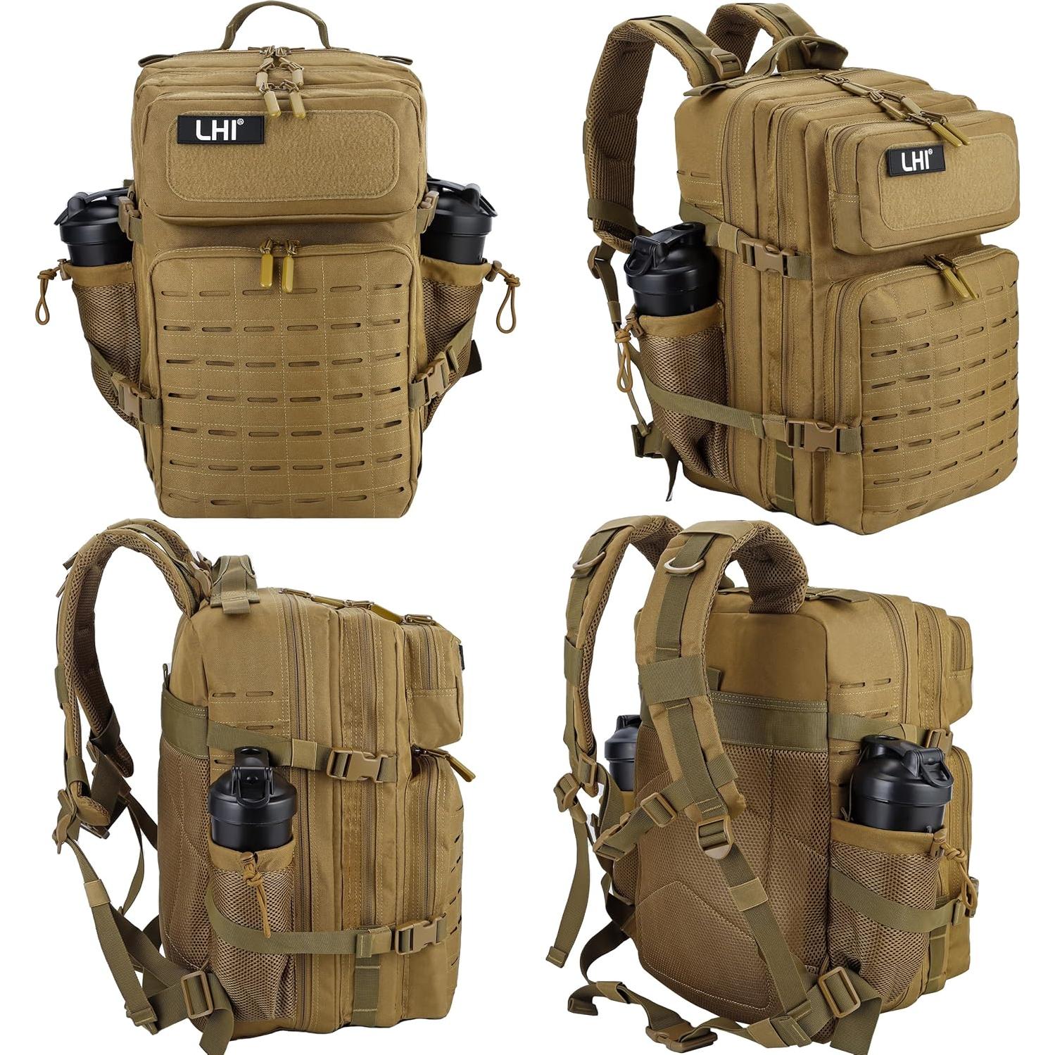 Mochila Táctica Militar LHI 45L Impermeable para 3 Días