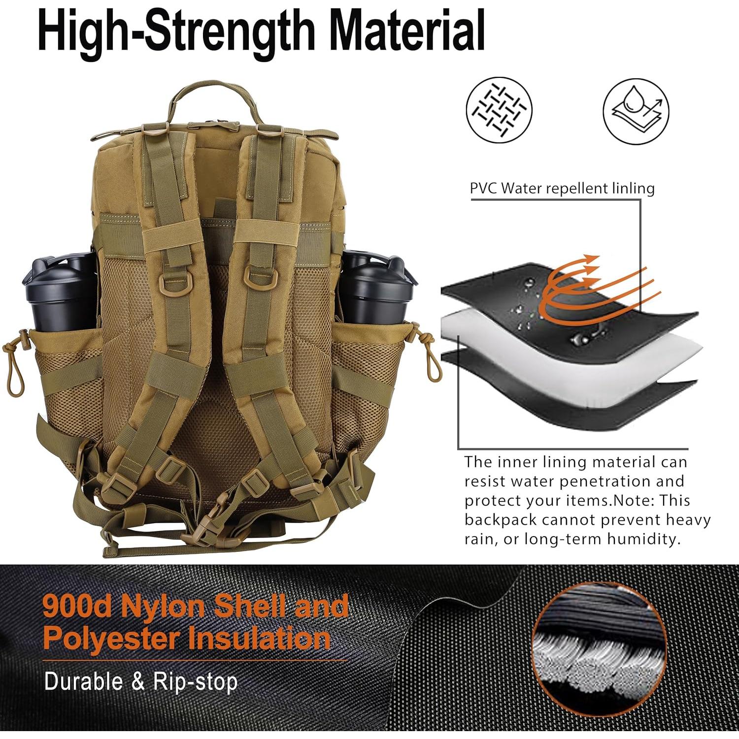 Mochila Táctica Militar LHI 45L Impermeable para 3 Días