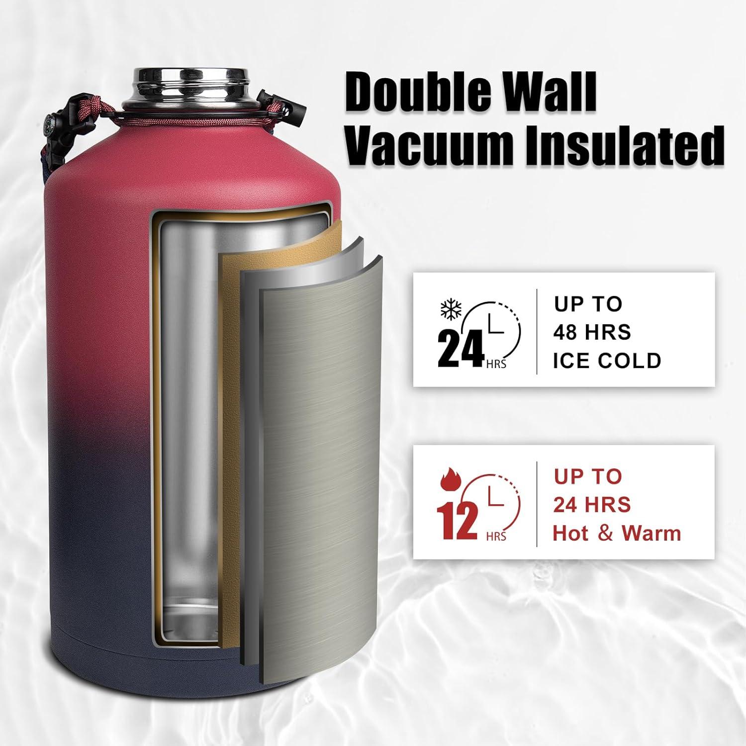 Botella de Agua ABOTOCUP 1.89L Acero Inoxidable Aislada