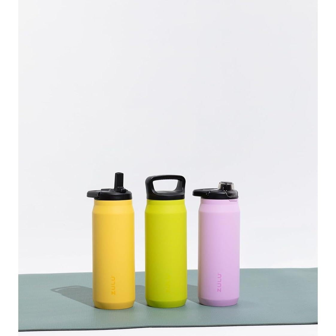 Botella de Agua ZULU Core 32oz Acero Inoxidable con 3 Tapas