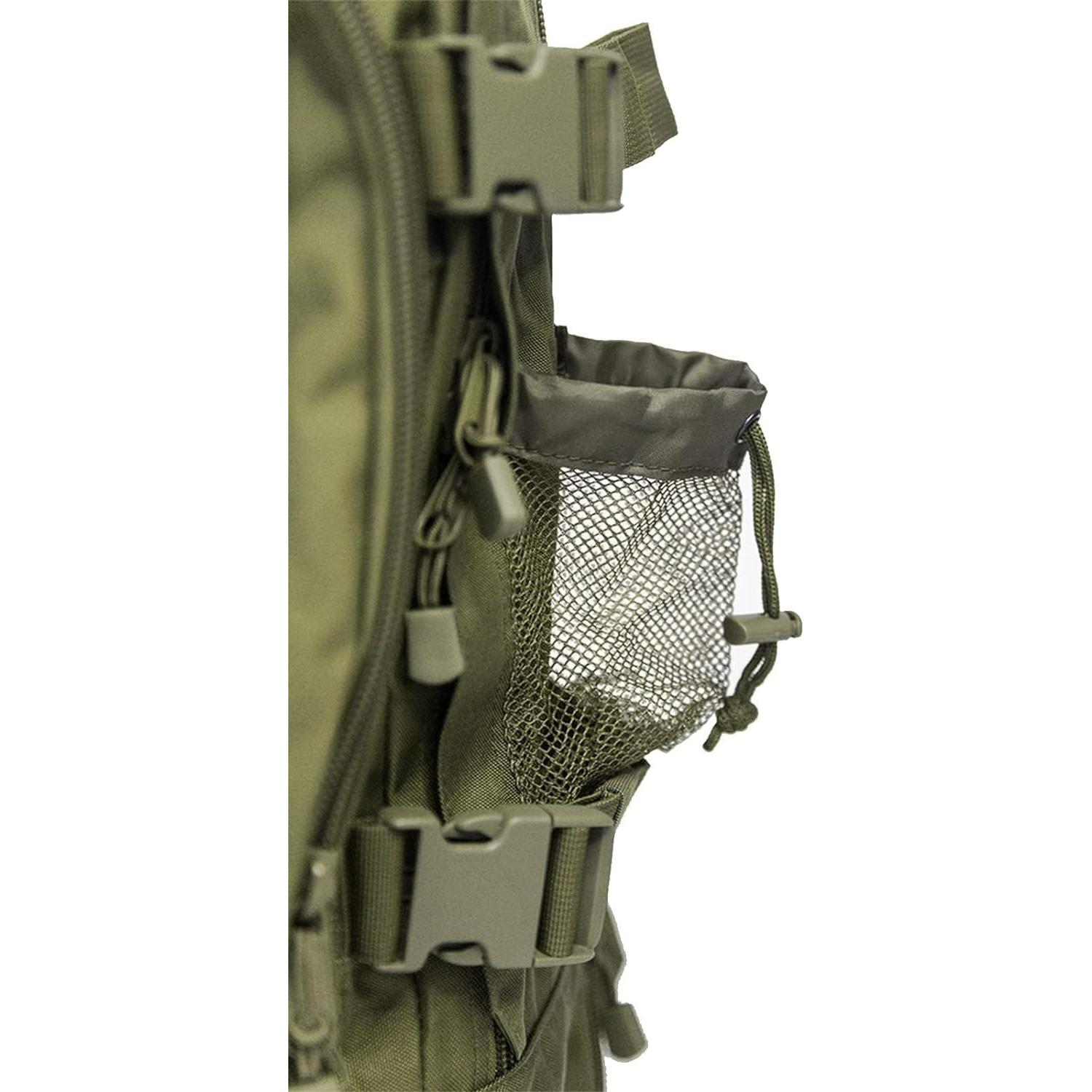 Mochila Táctica Militar Verde 40L Molle 3 Días Senderismo