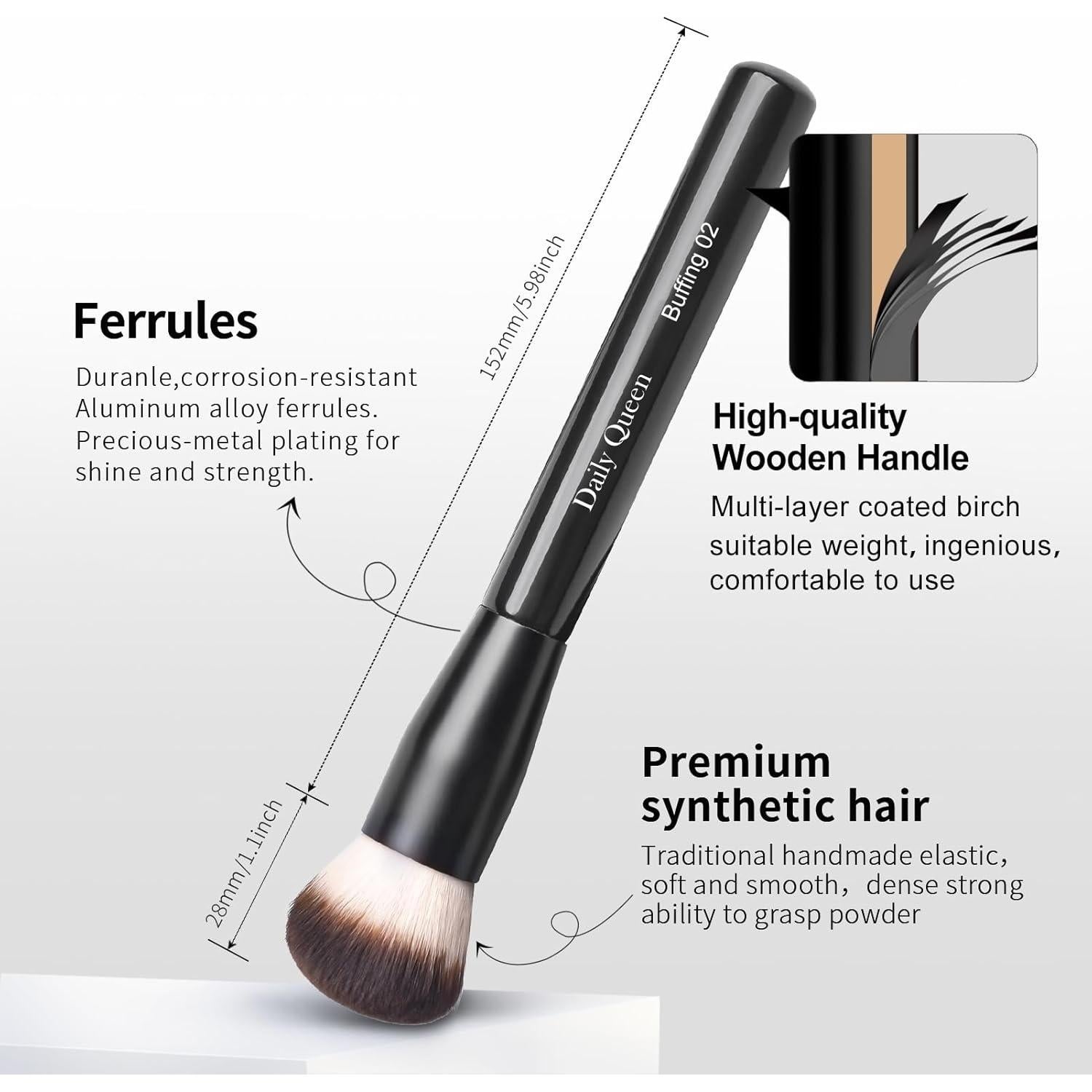 Juego de Brochas de Maquillaje 25 Pcs Daily Queen Profesional